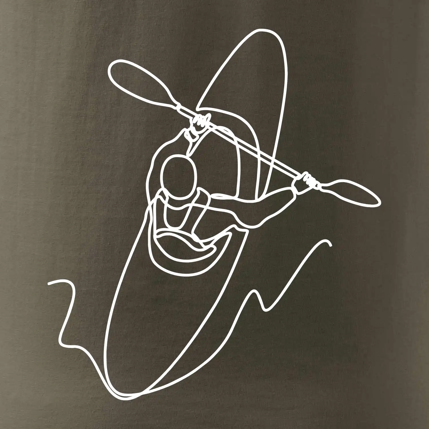 Kajak  ze shora jedním tahem