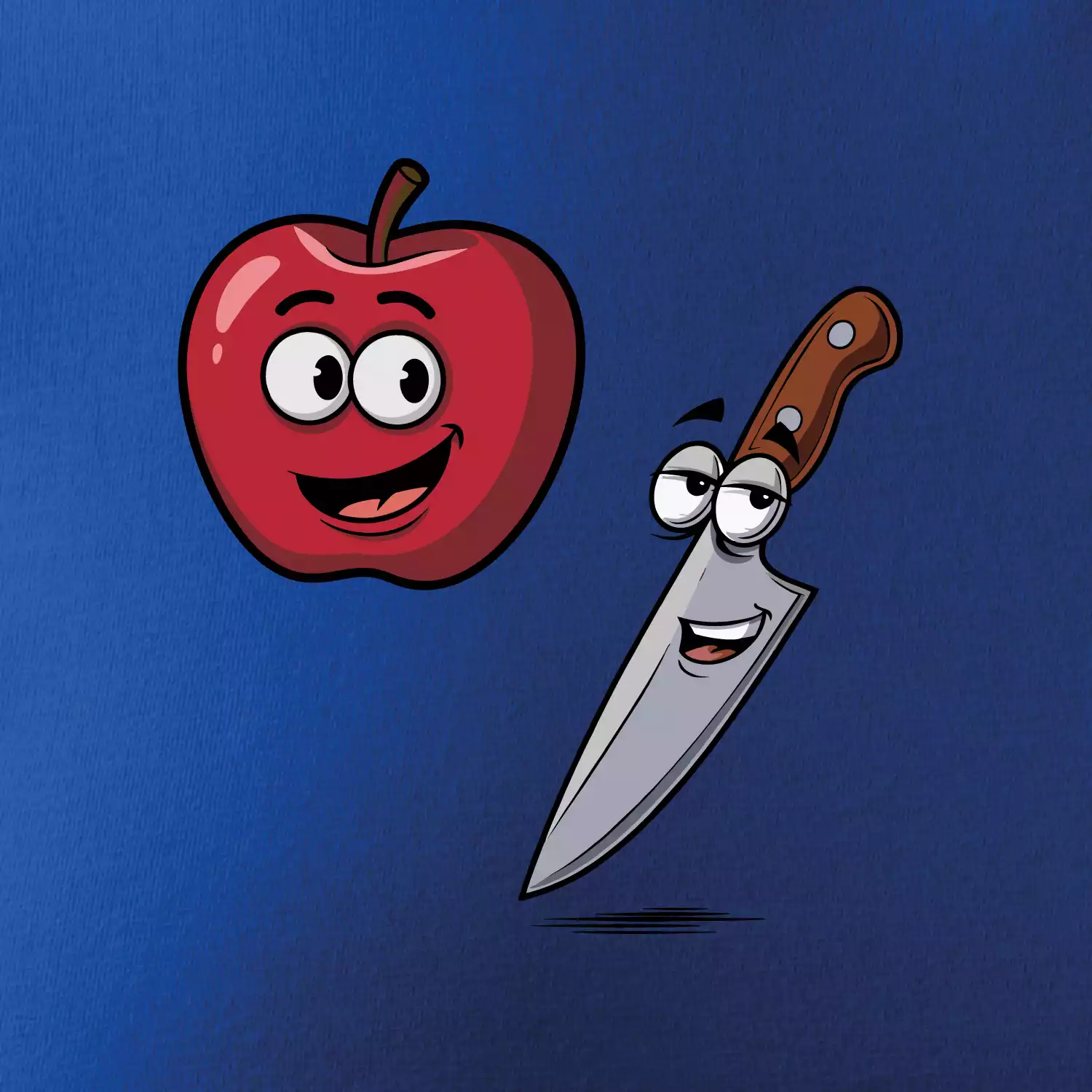 Parové triko - Jablko a nůž