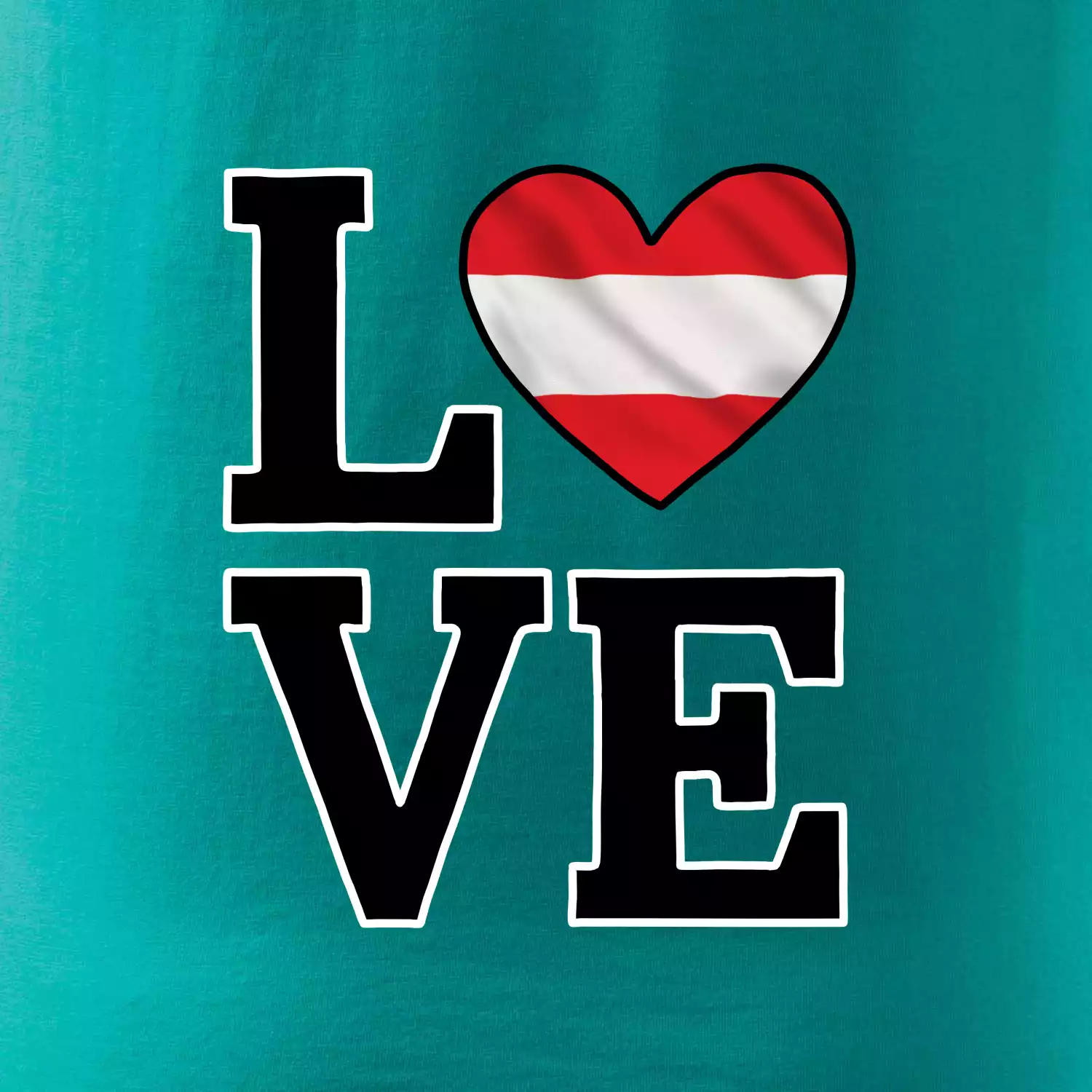 Love Rakouská vlajka