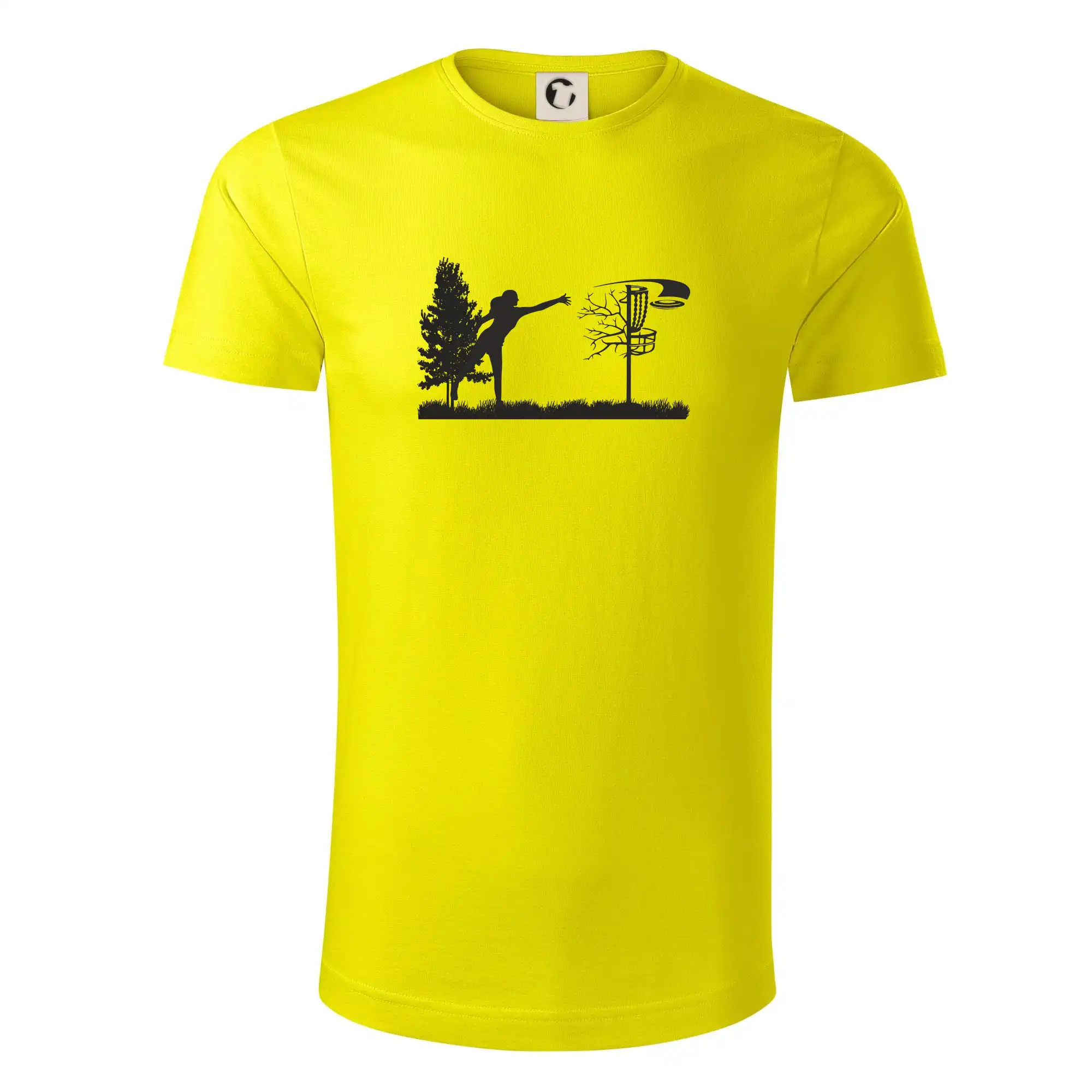 Disc golf - žena černý obrázek