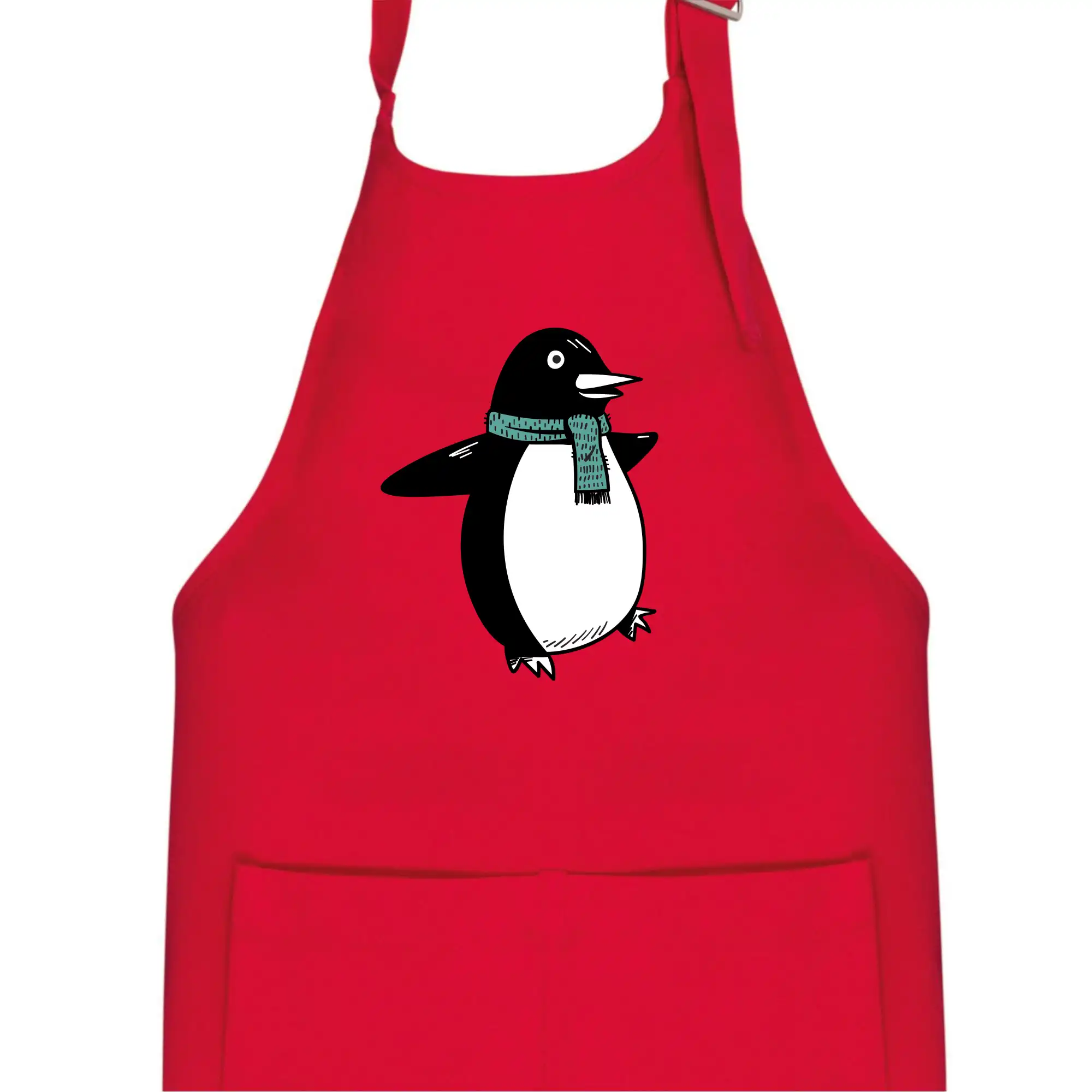 Tučňák se zelenou šálou