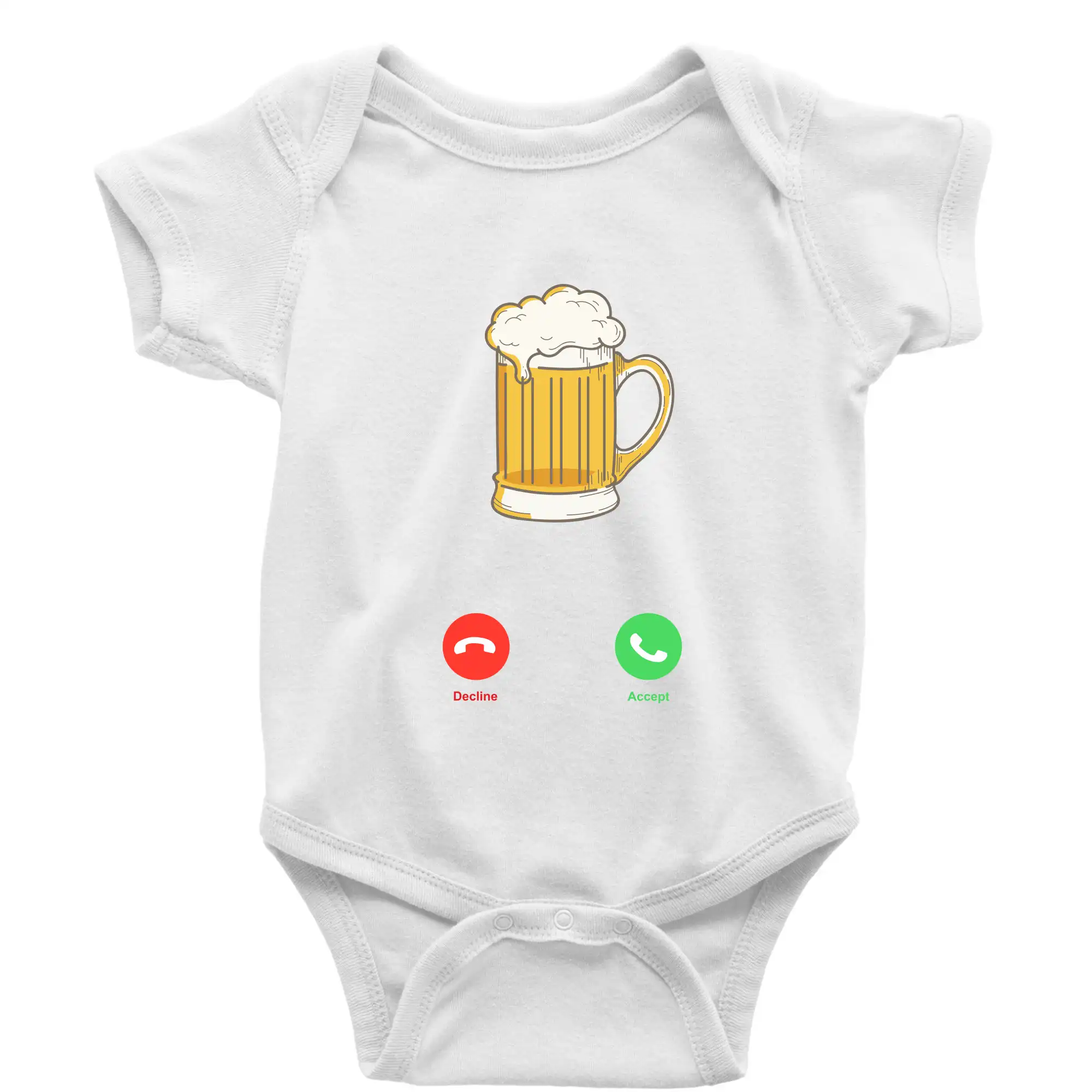 Vtipná tričká pre pivárov - Volá pivo  (Pecka design) - Body dojčenské s krátkym rukávom