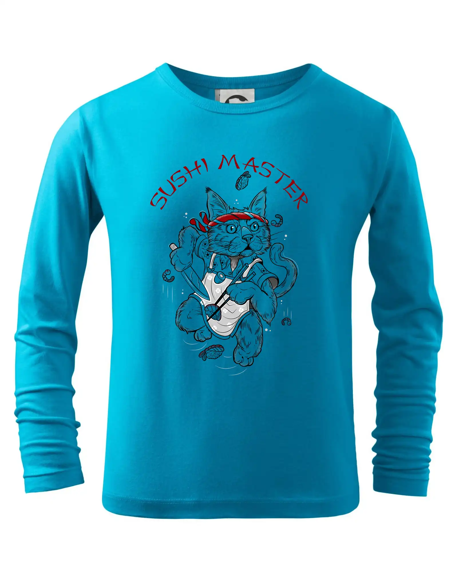 Sushi master mačka - Tričko detské Long Sleeve