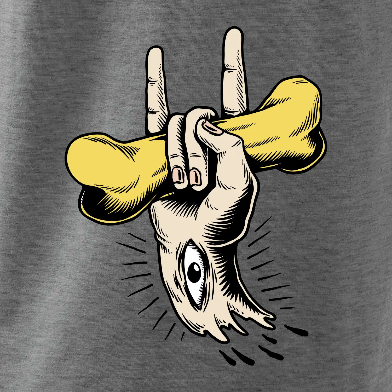 Rocková ruka kost a oko