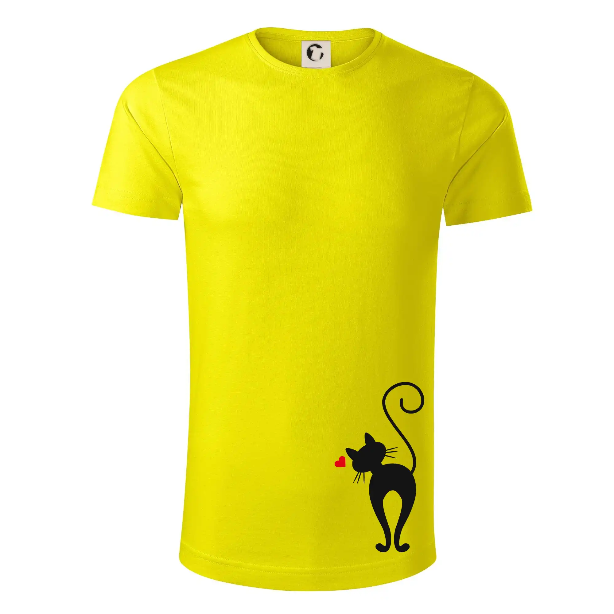 Vtipná tričká s mačkou - Zamilovaná mačka zozadu - Tričko z organickej bavlny