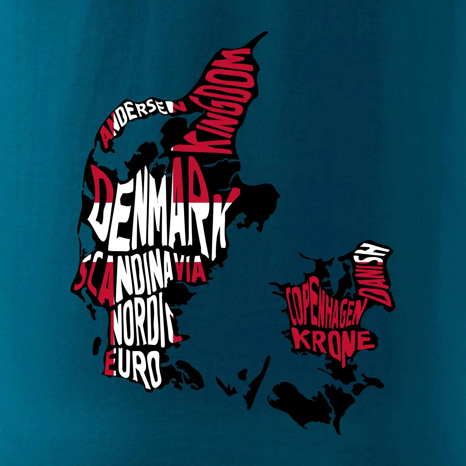 Mapy - názvy měst - Dánsko