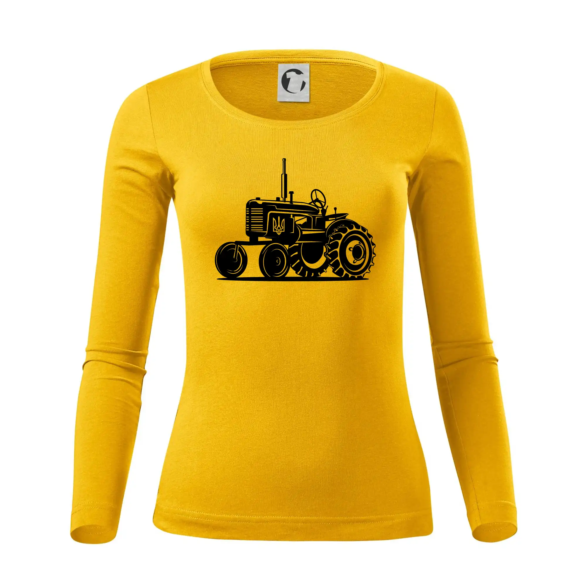 Tričká s vlajkou ukrajiny - Traktor Ukrajinskej armády - Dámske tričko FIT-T LS - zužené