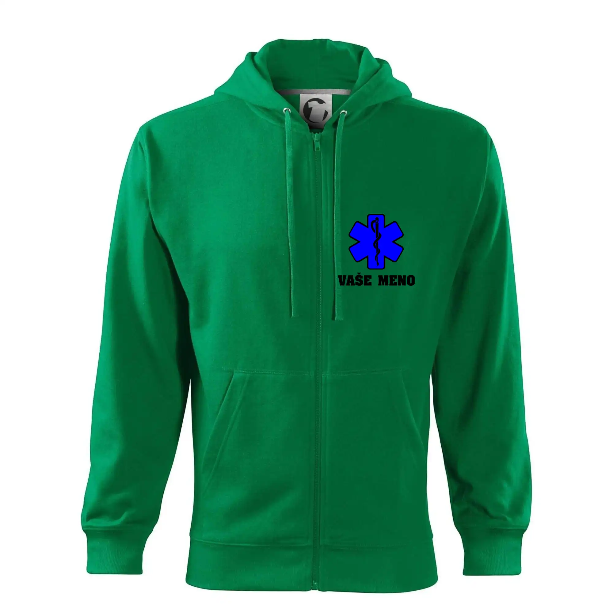 Originálne tričká pre hasičov - Rescue - Vaše meno - Mikina s kapucňou na zips trendy zipper