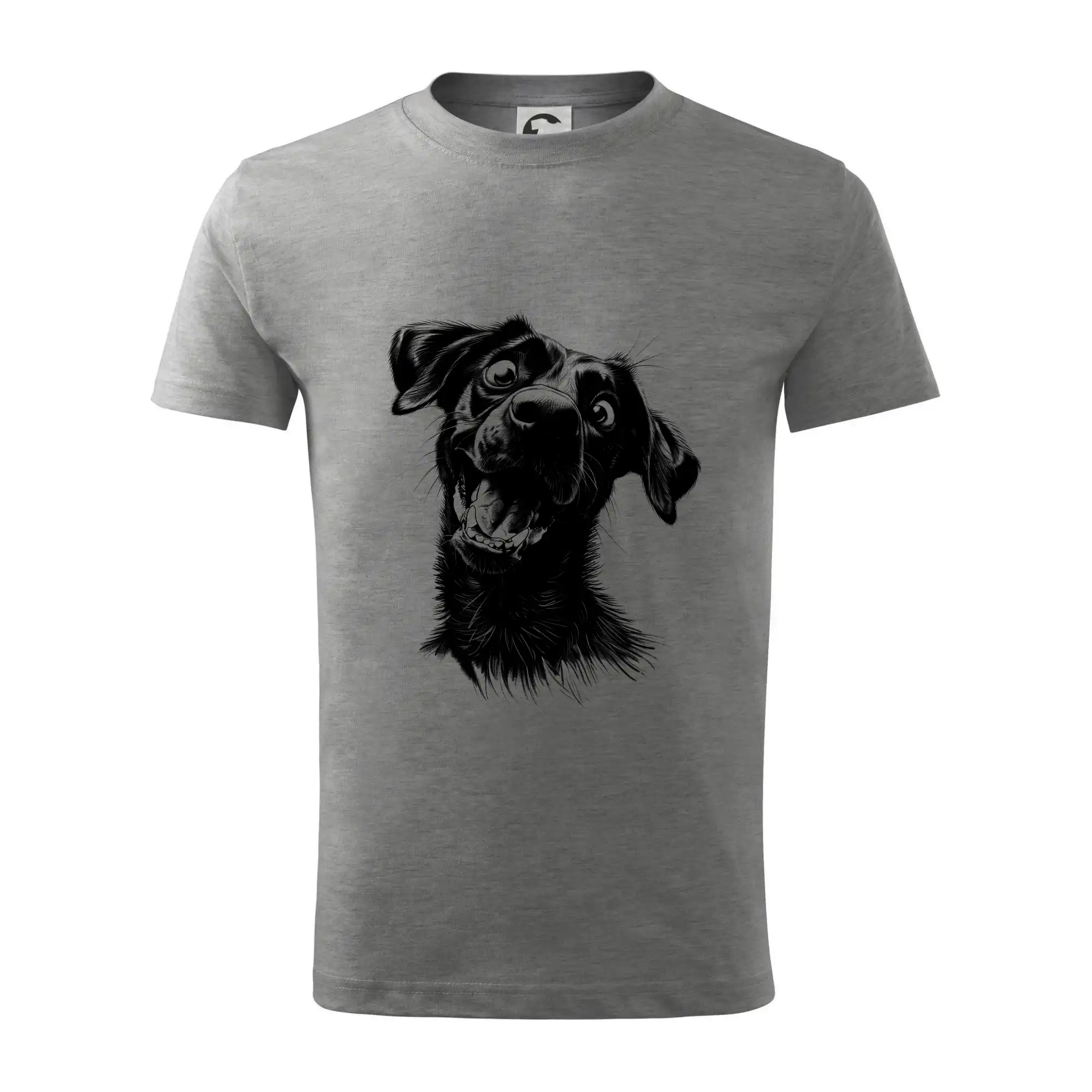 Čiernobiela karikatúra Labrador tmavý