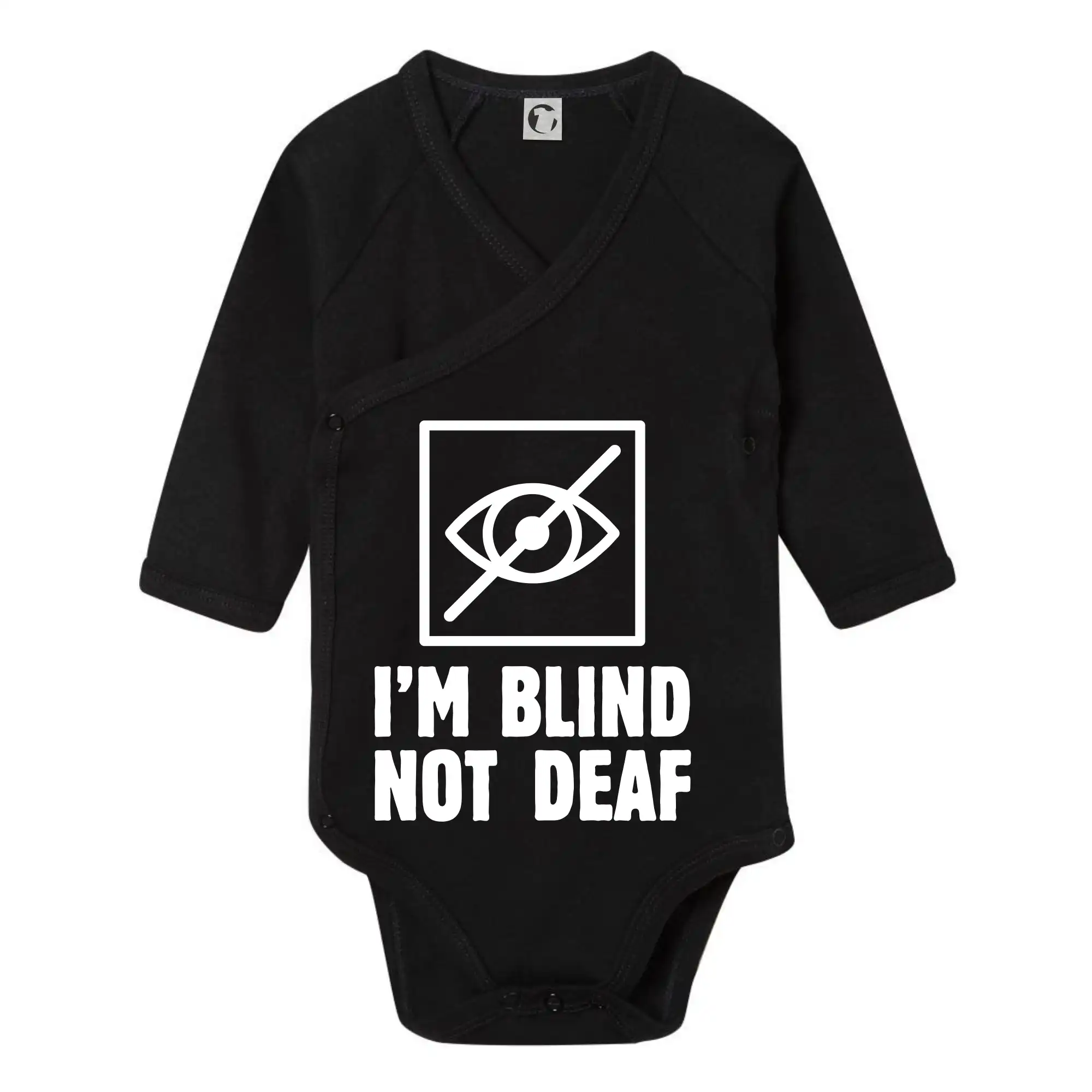 I'm blind not deaf - Body zavinovacie s dlhým rukávom