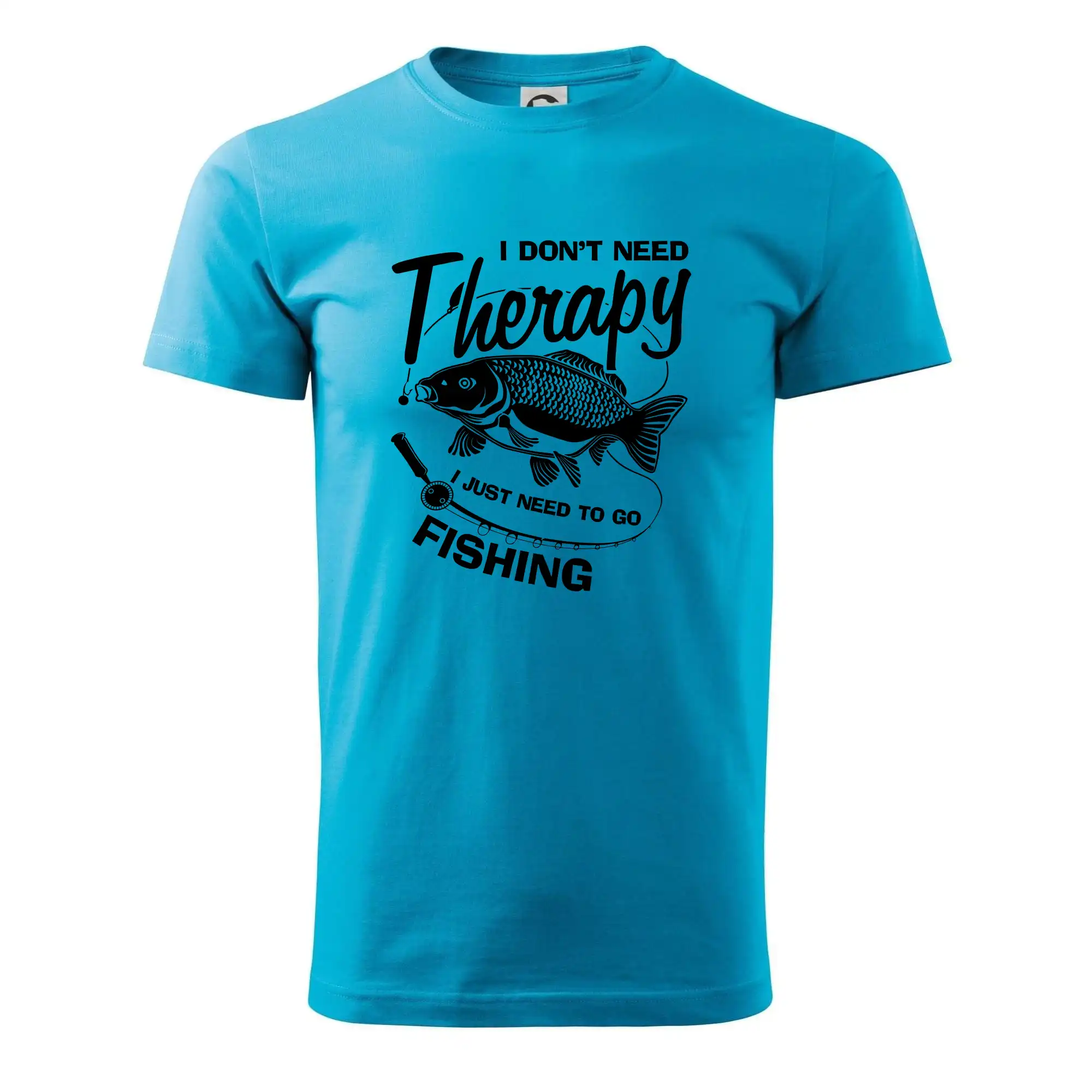 Tričká pre rybárov s potlačou - I dont need therapy - fishing - Pánske tričko nižšej gramáže