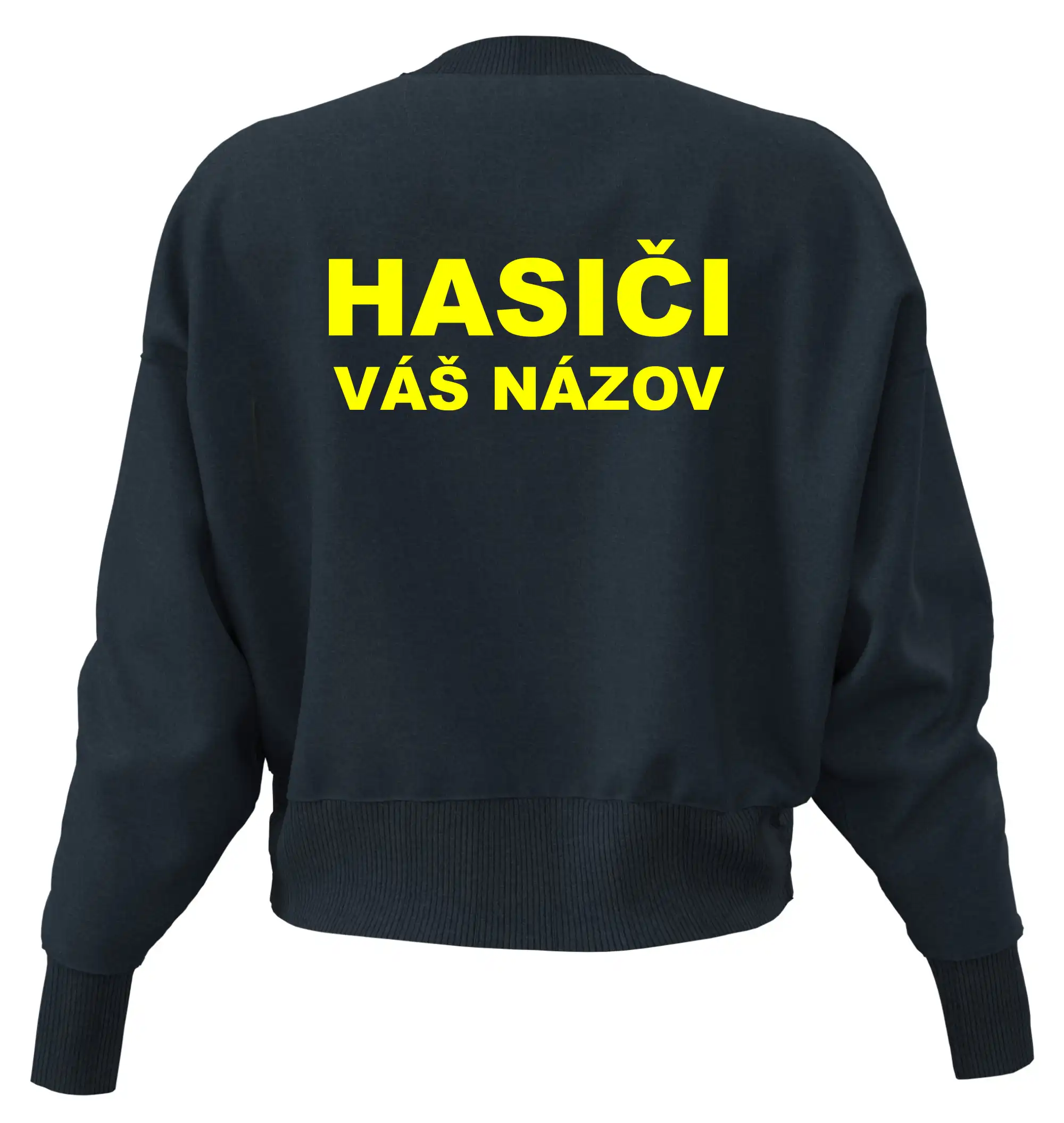 Hasiči - žltý nápis - váš názov zboru