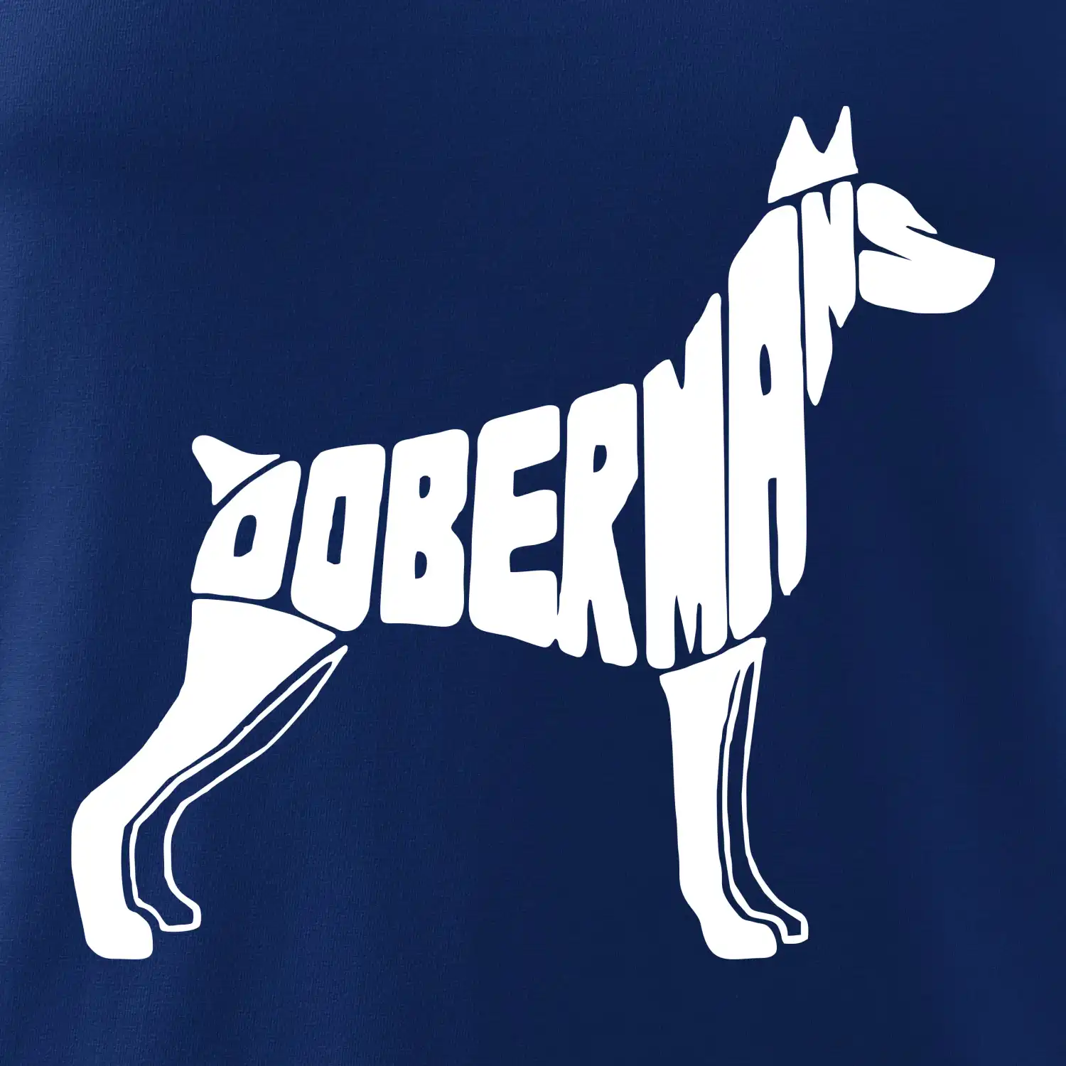 Dobrmans - nápis v tělě