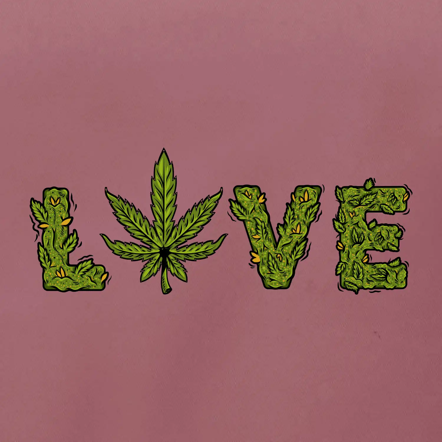 Konopí nápis love