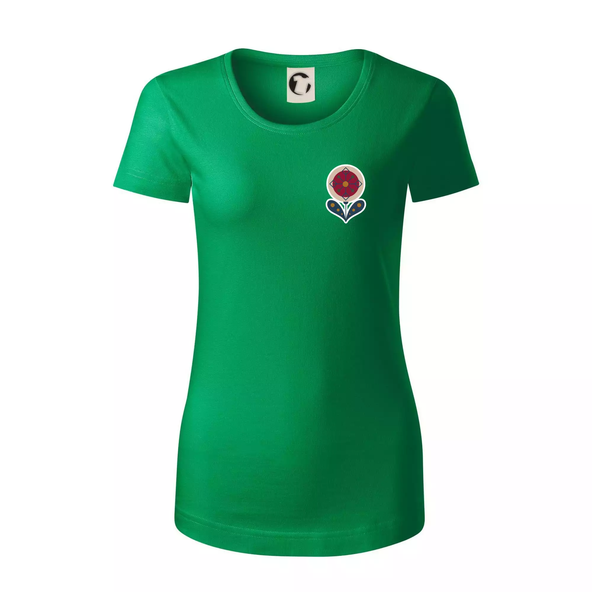 Folklor na prsu květina kulatá