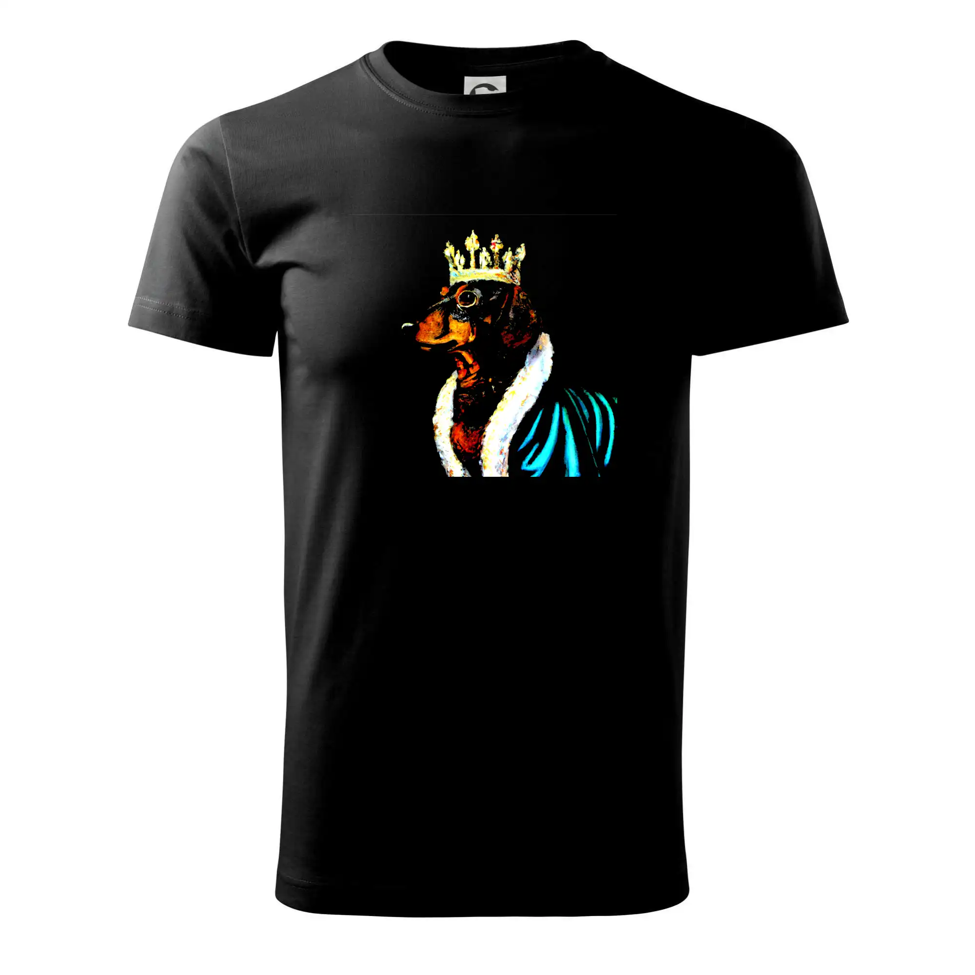 Tričká s motívom jazvečíka - Jazvečík kráľ - olejomaľba - Tričko extra veľké  (5-8XL)