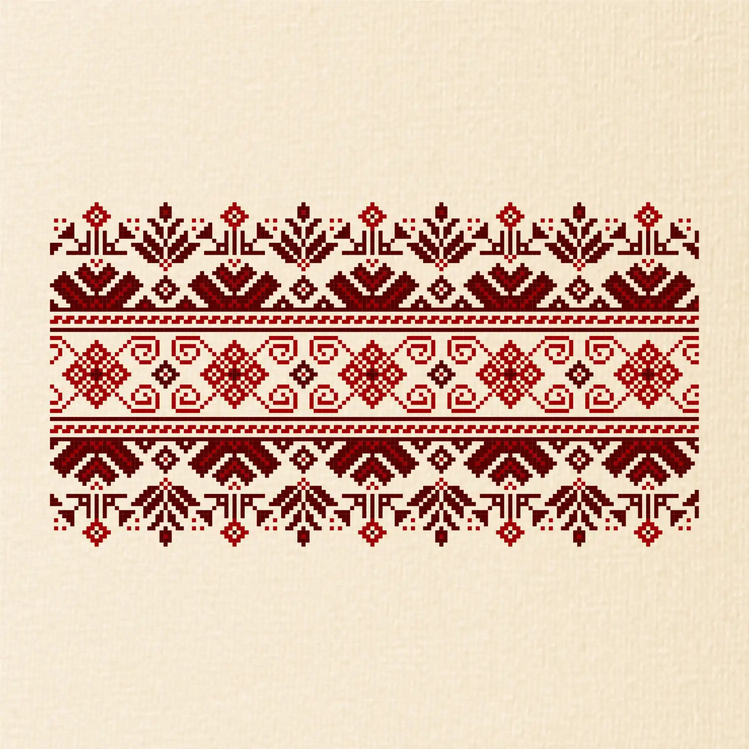 Ukrajinský vzor - červený