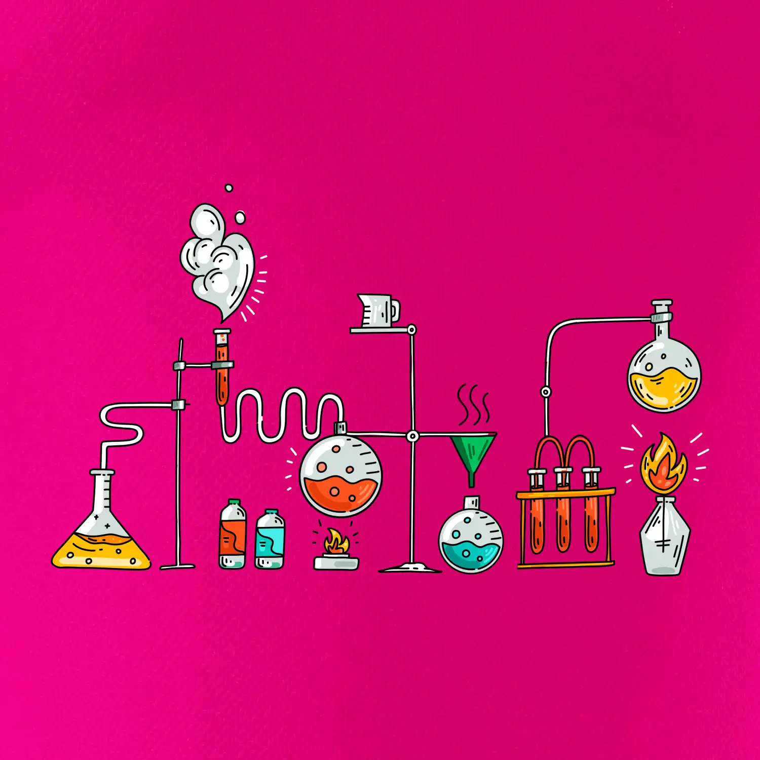 Chemická aparatura barevná