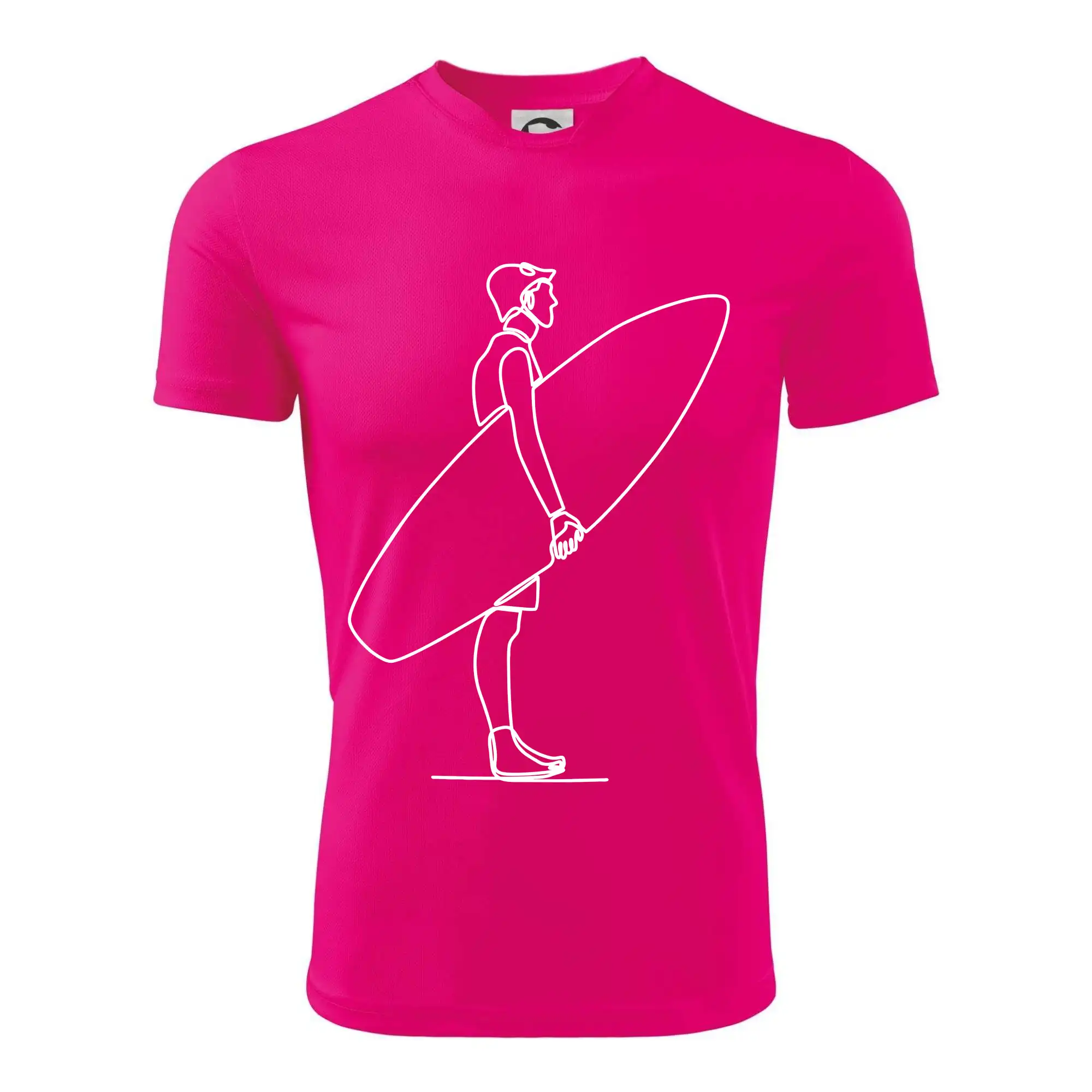 Surfař stojící jedním tahem