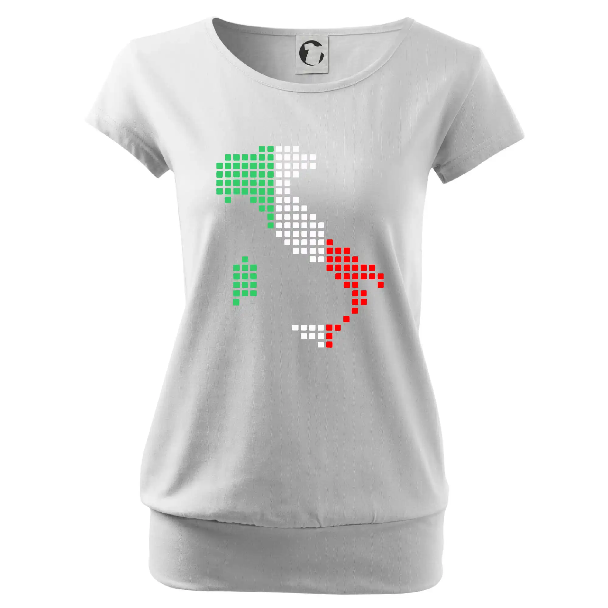 Itálie obrys vlajka