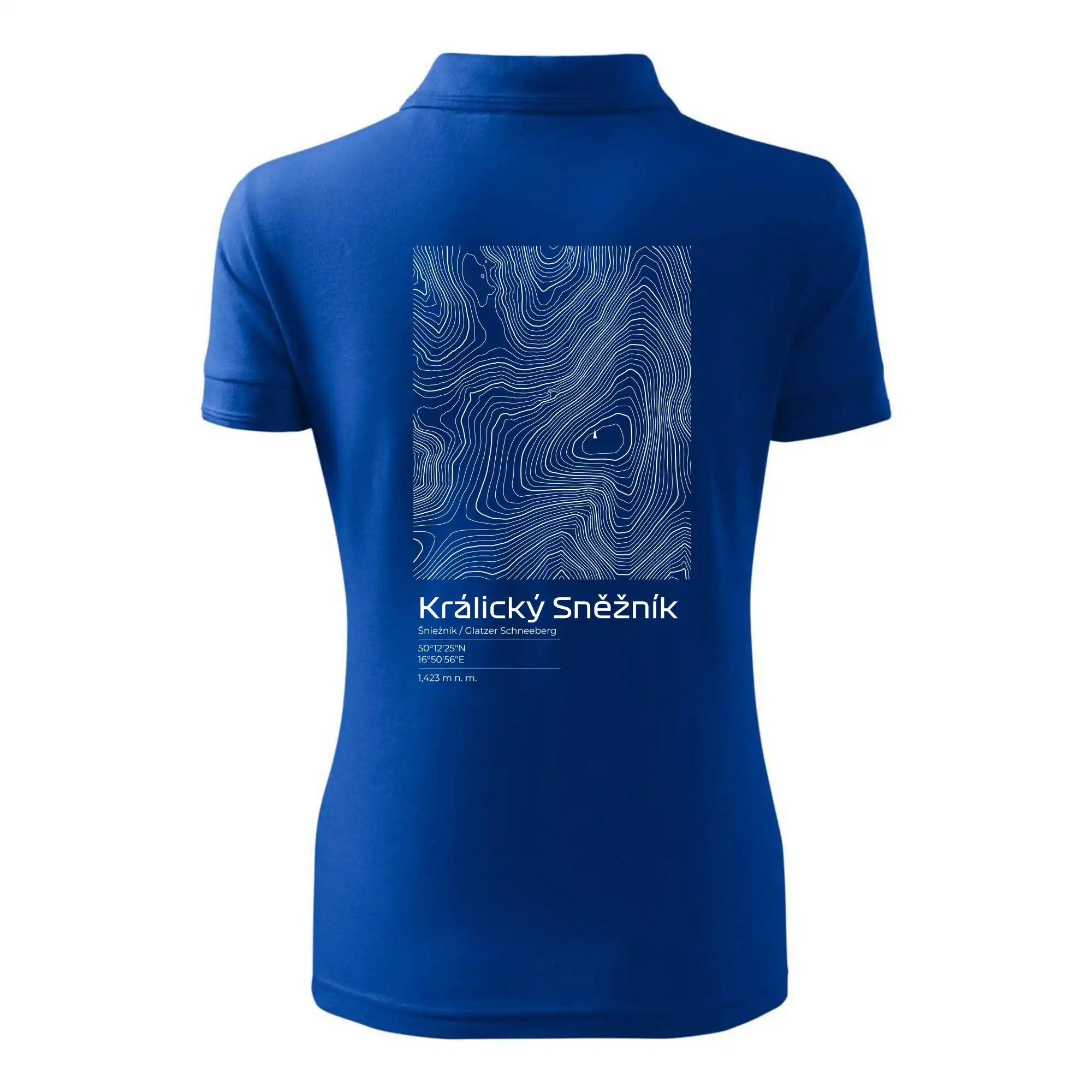 Králický Sněžník - vrstevnice v obdélníku