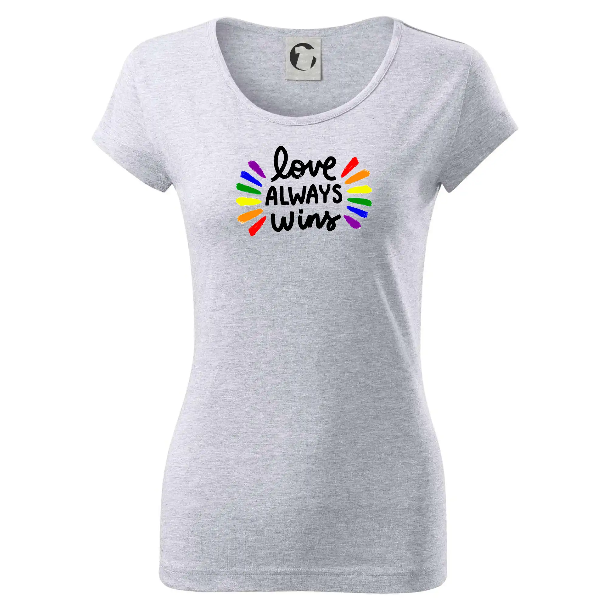 Tričká pre LGBT a Queer komunitu - Love always win - čiary - Dámske tričko Pure