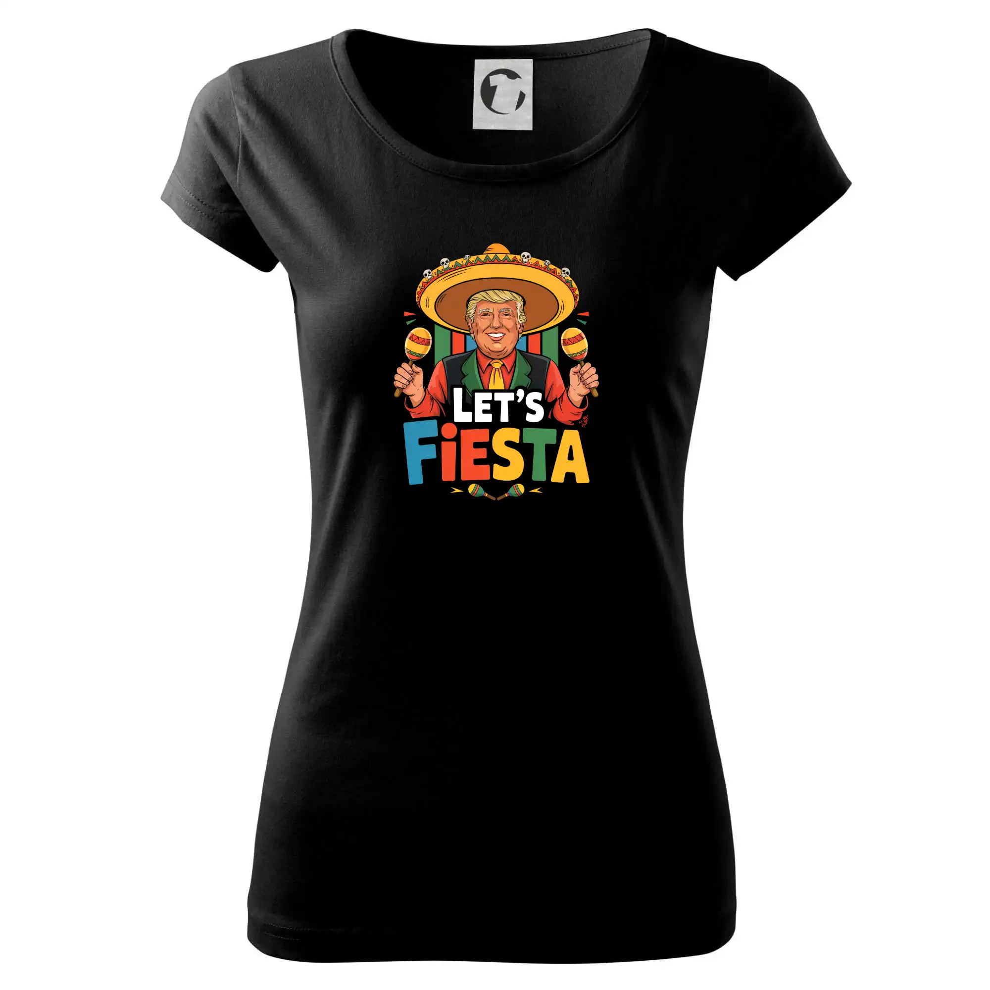 Politické tričká - Trump Lets Fiesta - Dámske tričko Pure