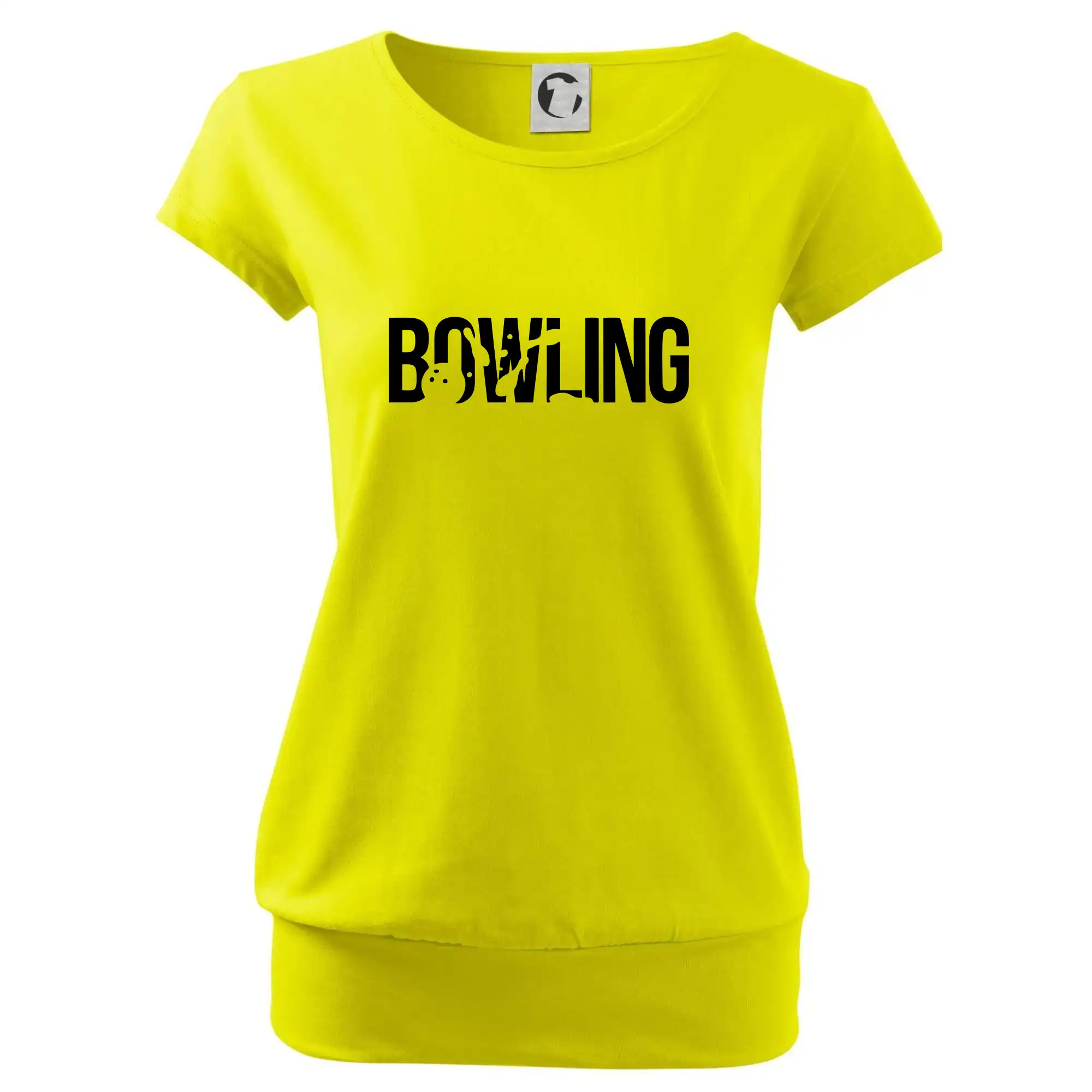 Tričká Bowling - Bowling nápis kolky - Voľné tričko city
