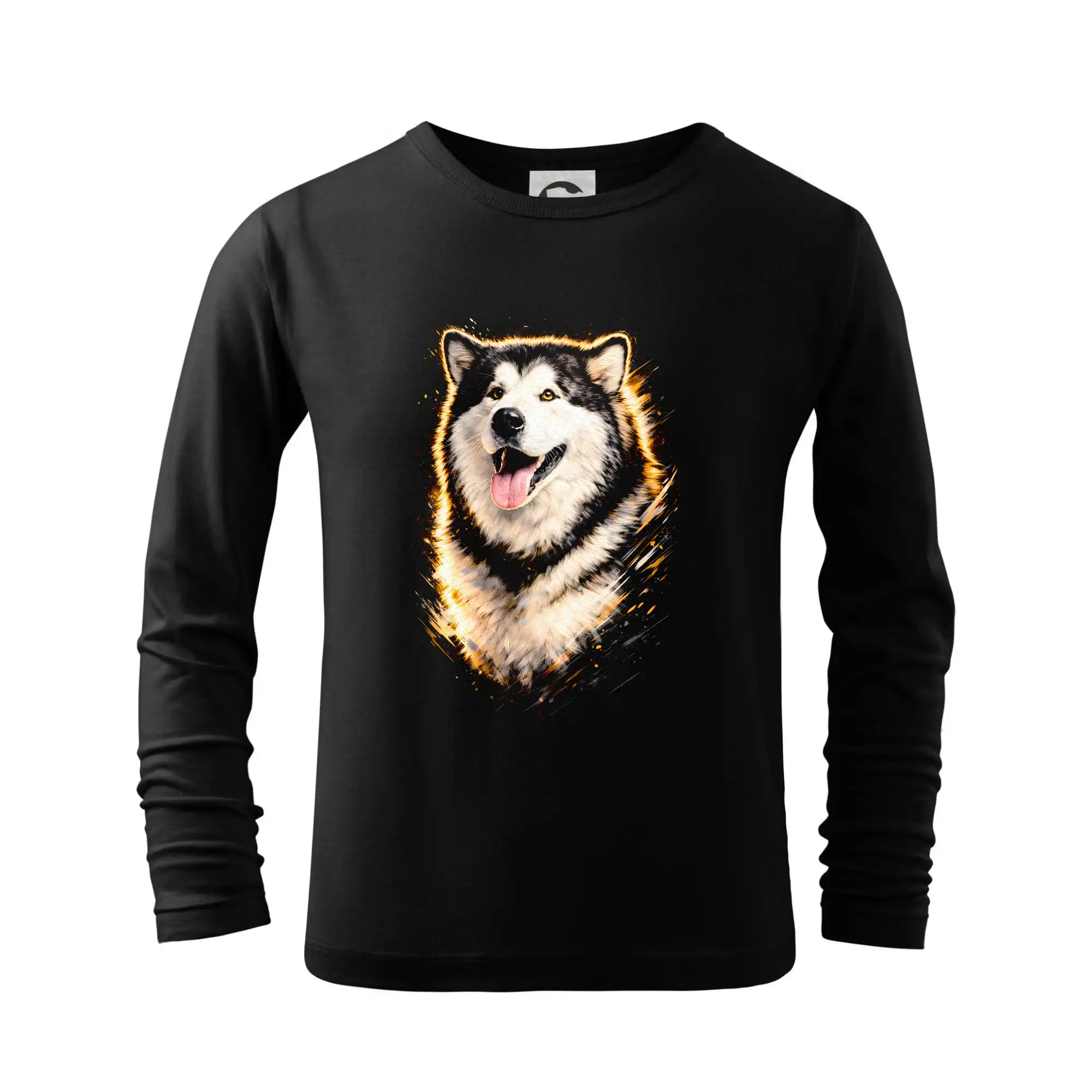 Ostatné psie plemená - Obrázok poltón Aljašský malamut - Tričko detské Long Sleeve