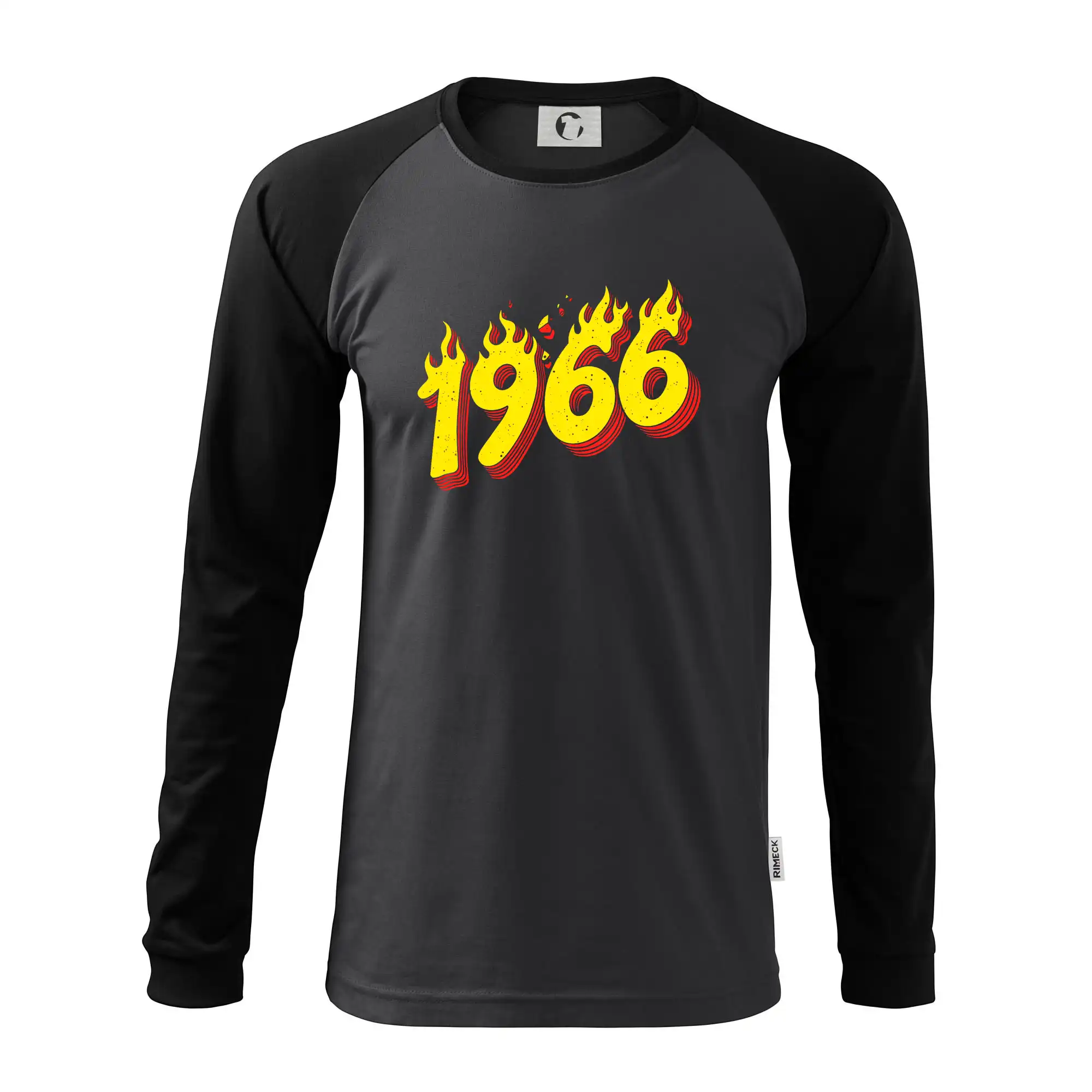 Trička s ročníkom 1966 - Narodeniny v ohni 1966 - Pánske tričko s dlhým rukávom LS130