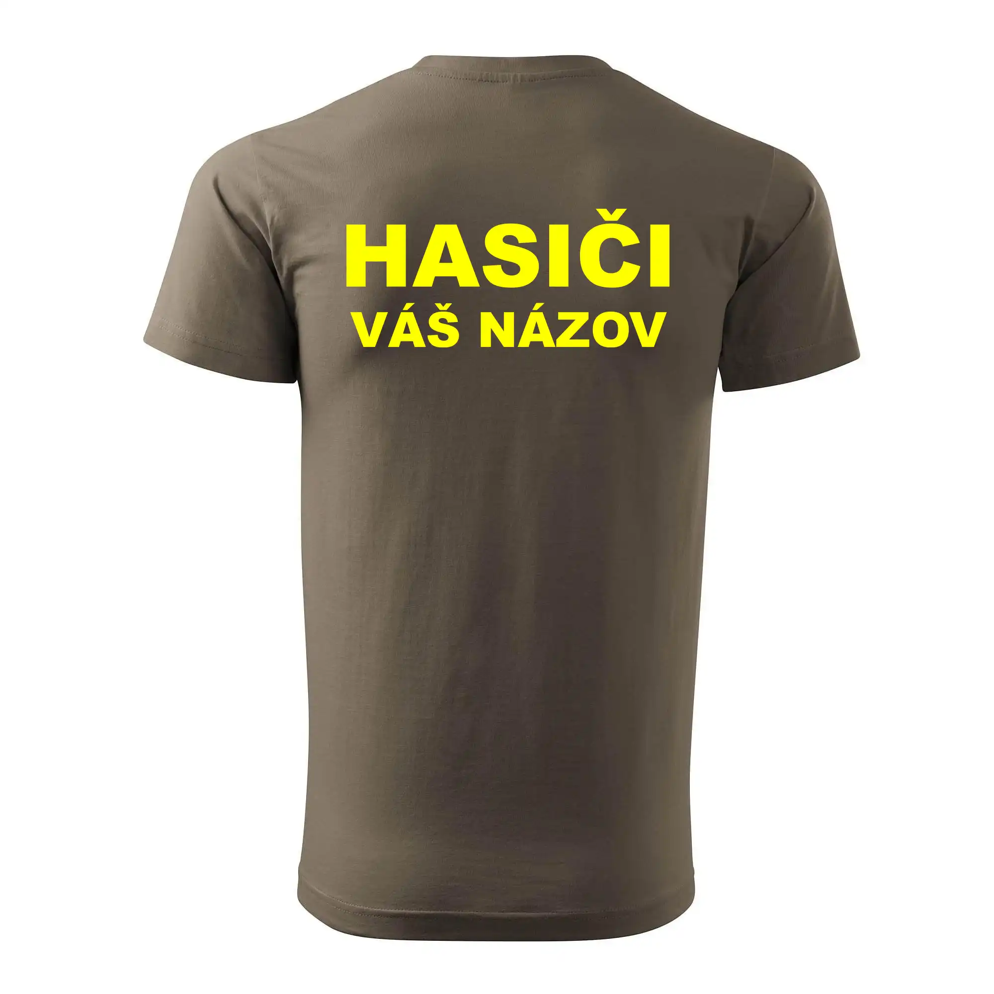 Hasiči - žltý nápis - váš názov zboru
