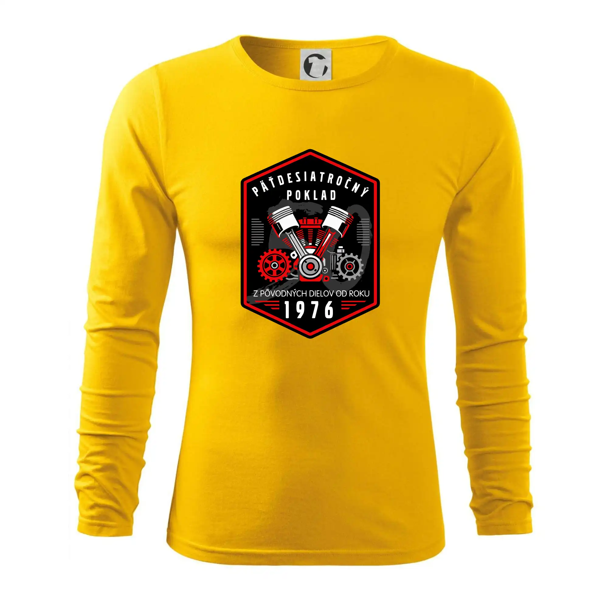 Trička s ročníkom 1976 - Päťdesiatročný poklad z pôvodných dielov od roku 1976 - Tričko s dlhým rukávom FIT-T long sleeve