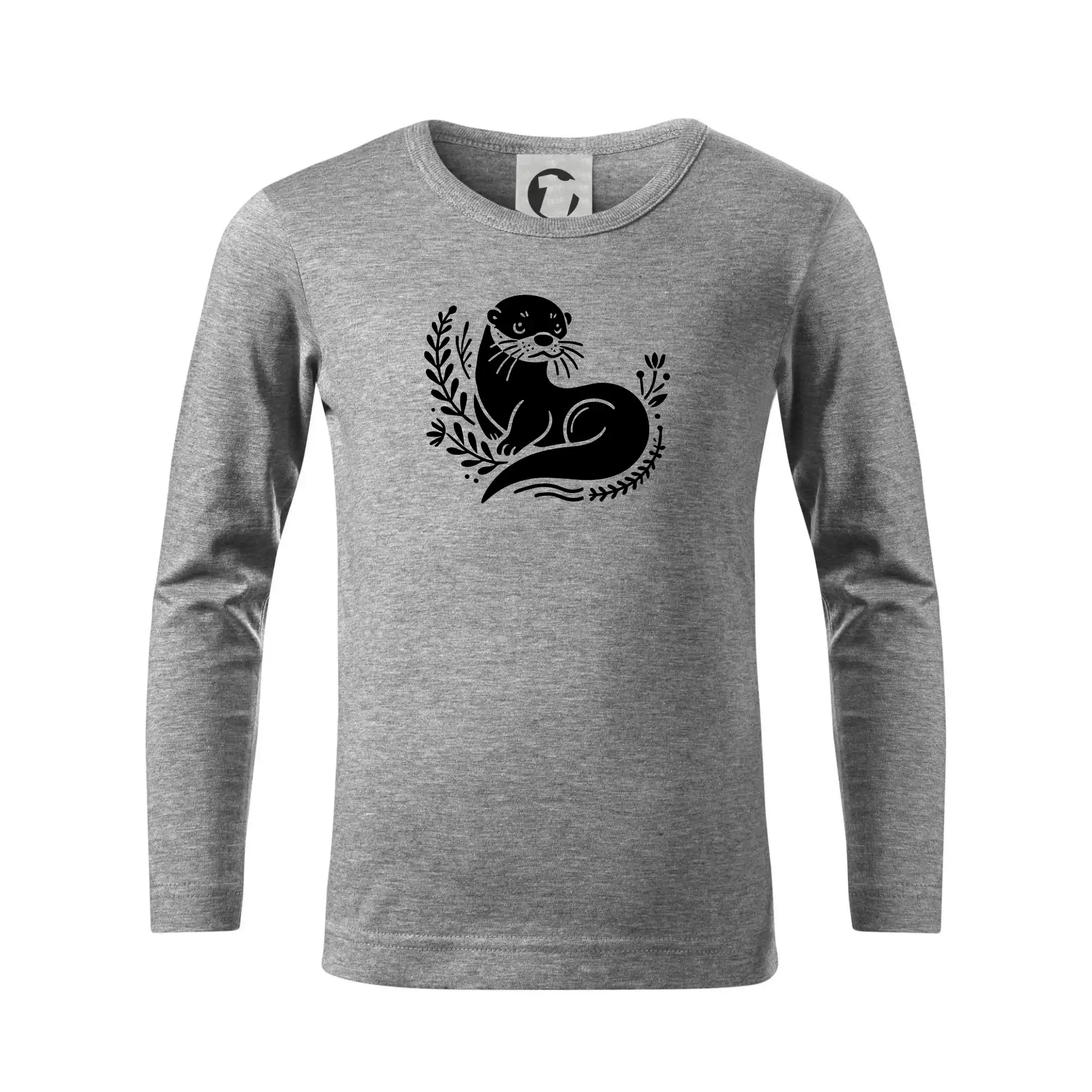 Tričká so zvieratami - Vydra čiernobiela - Tričko detské Long Sleeve