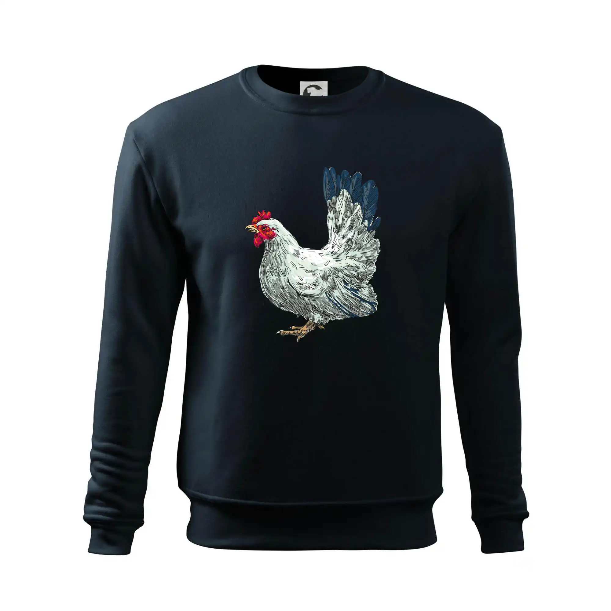 Slepice kreslená bílá