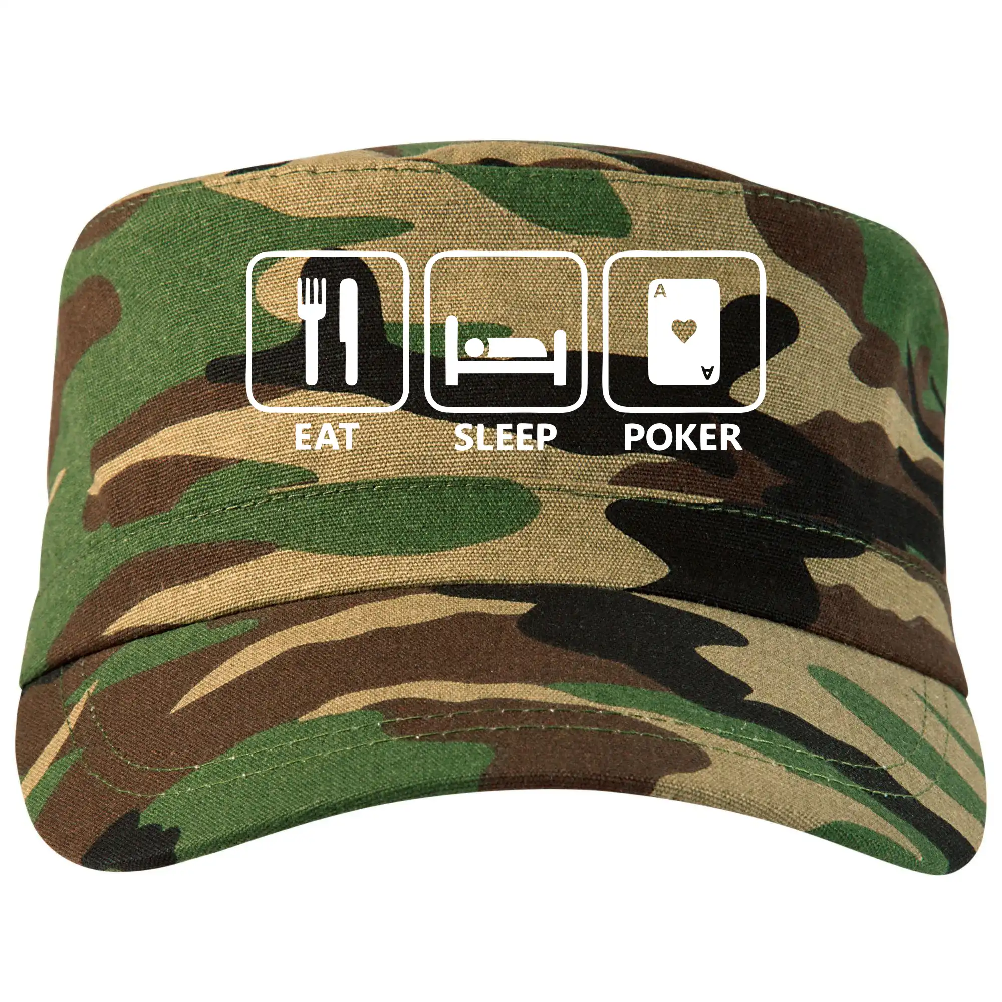 Poker tričká - Eat sleep poker - Šiltovka CAMO