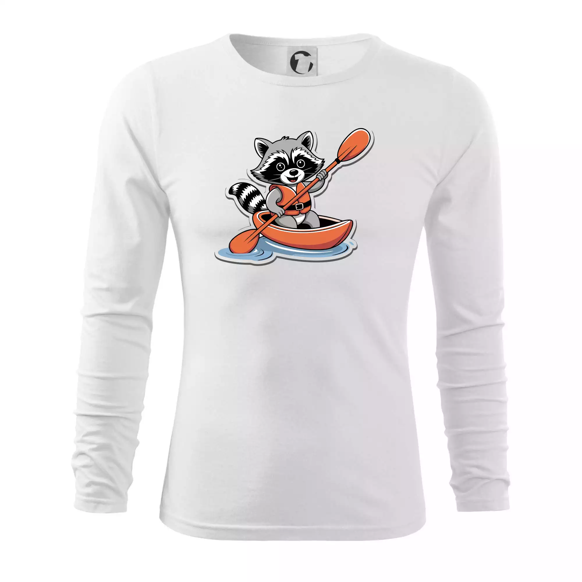 Mýval v kajaku kreslený