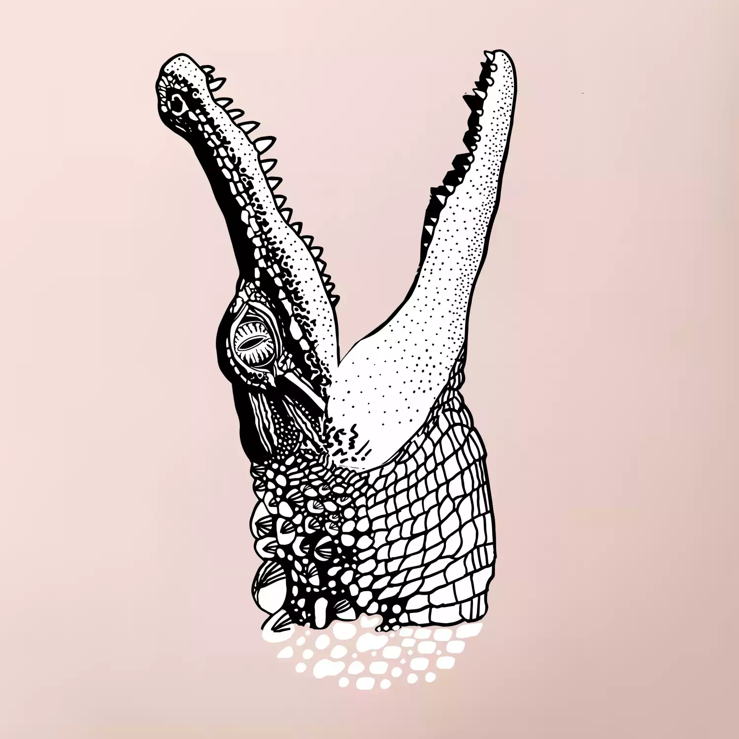 Krokodíl kreslený  (Pecka design)