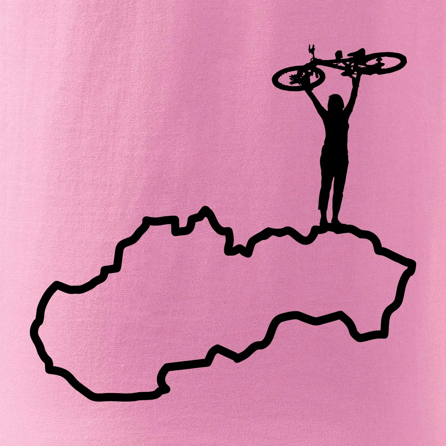 Mapa Slovenska - cyklista