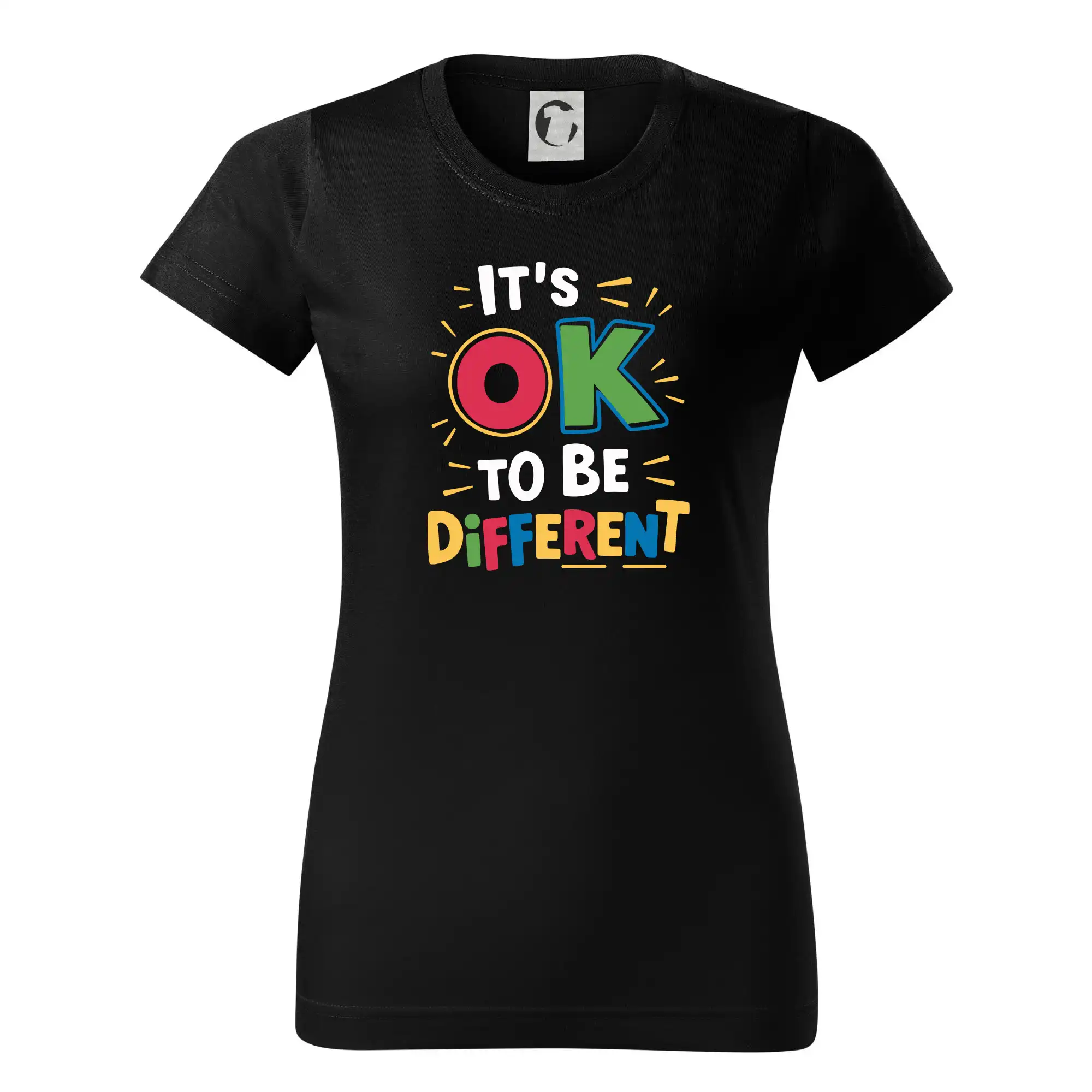 Tričká a mikiny pre autistov - It's OK to be different - Dámske tričko basic - ľahko voľnejšie a dlhšie