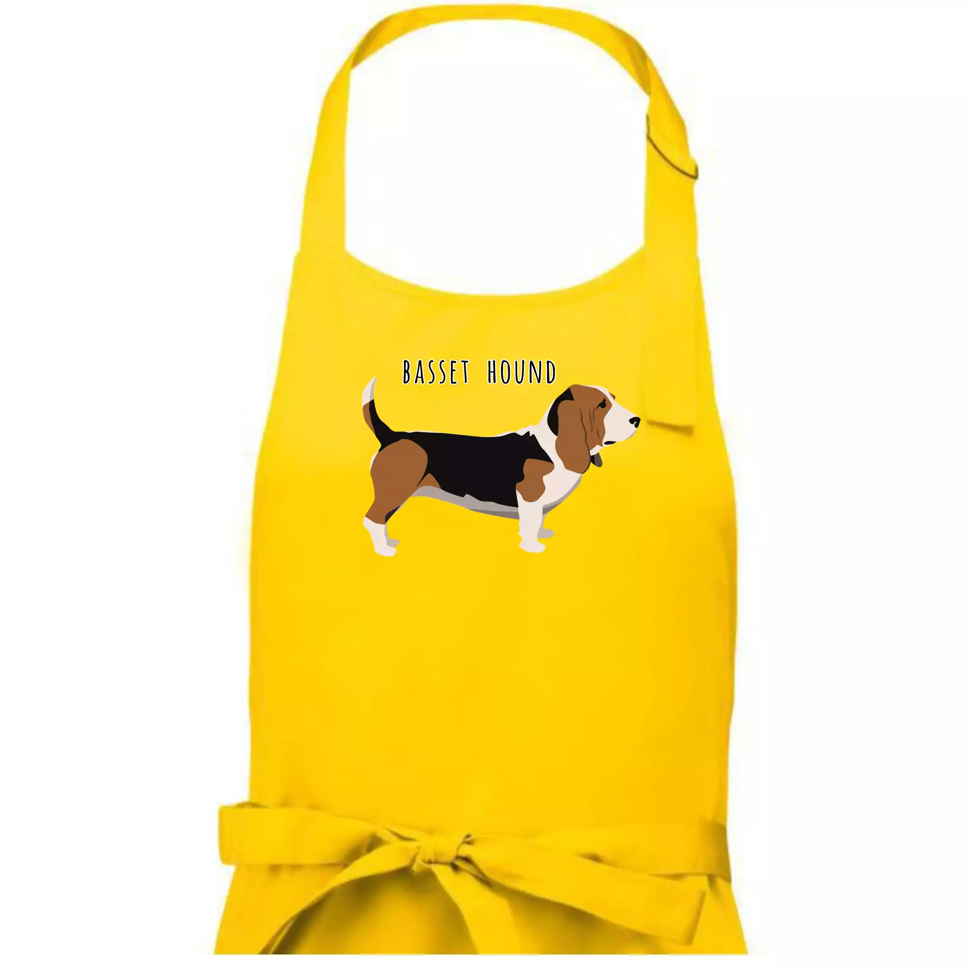 Basset hound pes s nápisem