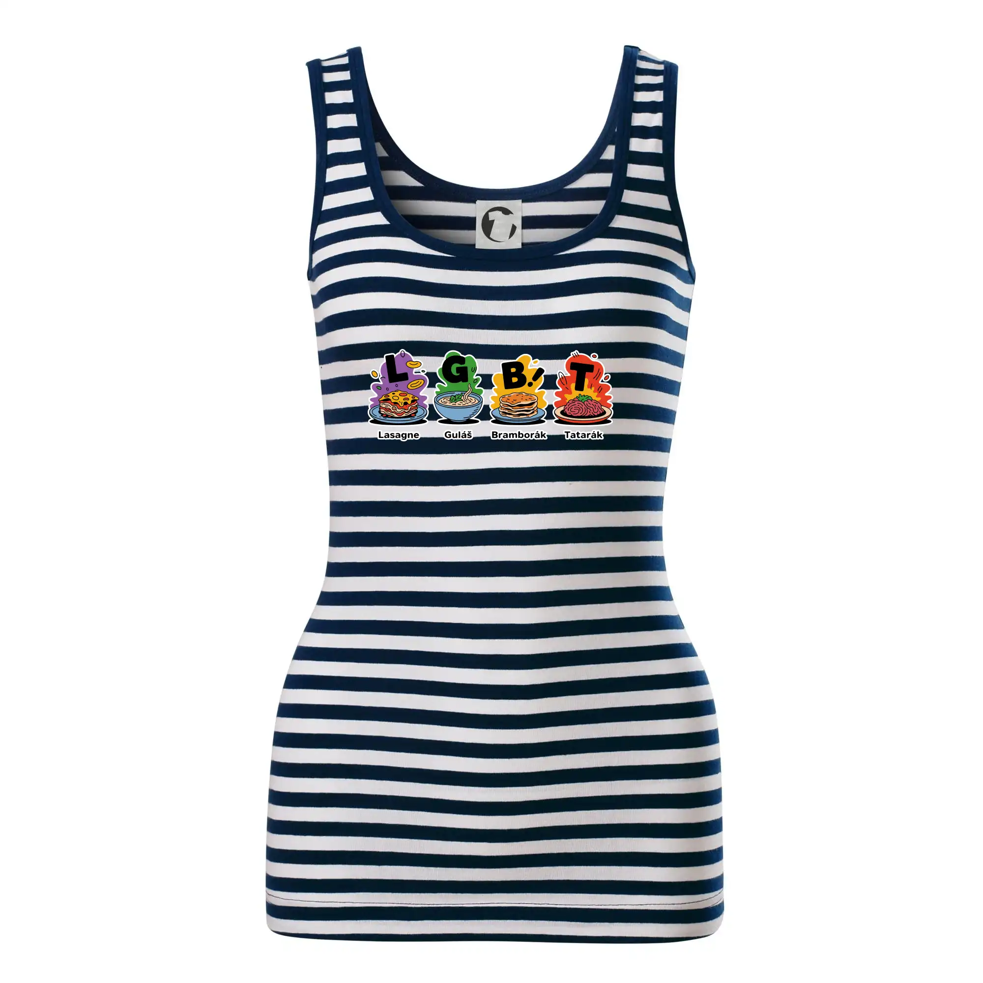 Tričká pre LGBT a Queer komunitu - LGBT - Lasagne, Guláš, Bramborák, Tatarák - Sailor tielko na vodu