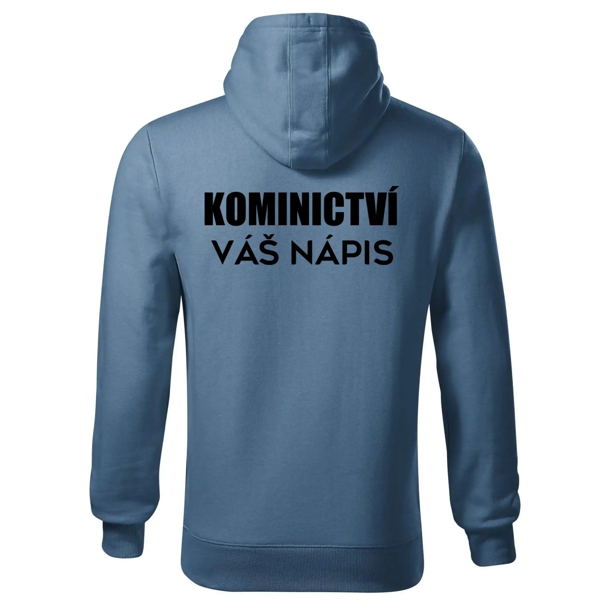 Kominík logo + nápis na zádech