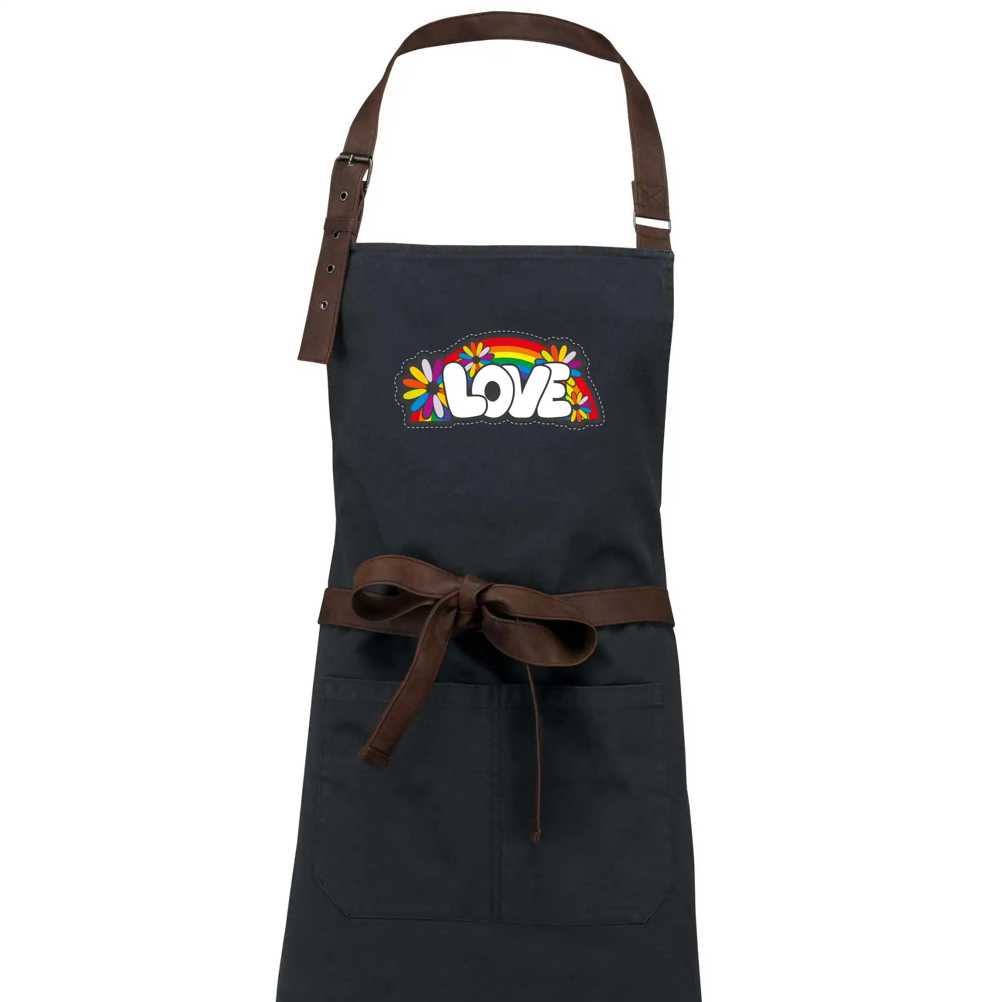 Tričká pre pohodový ľudí - Love s dúhou v pozadí - Zástera Vintage