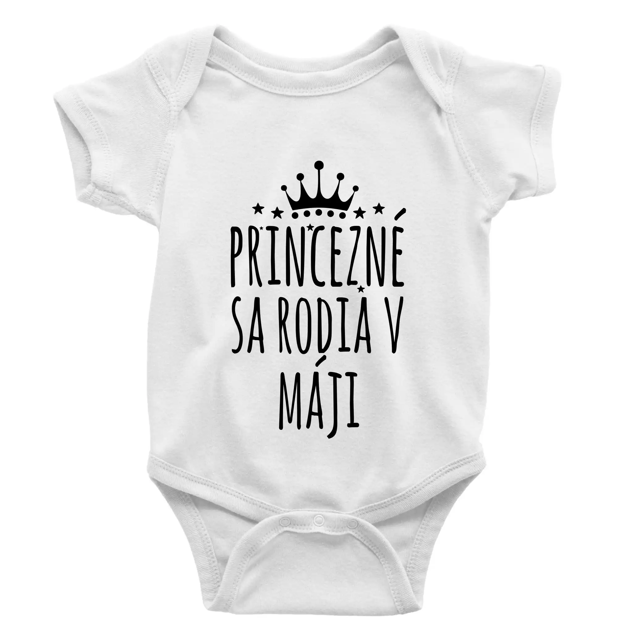 Tričká pre narodených v máji - Princezné sa rodia v máji - Body dojčenské s krátkym rukávom