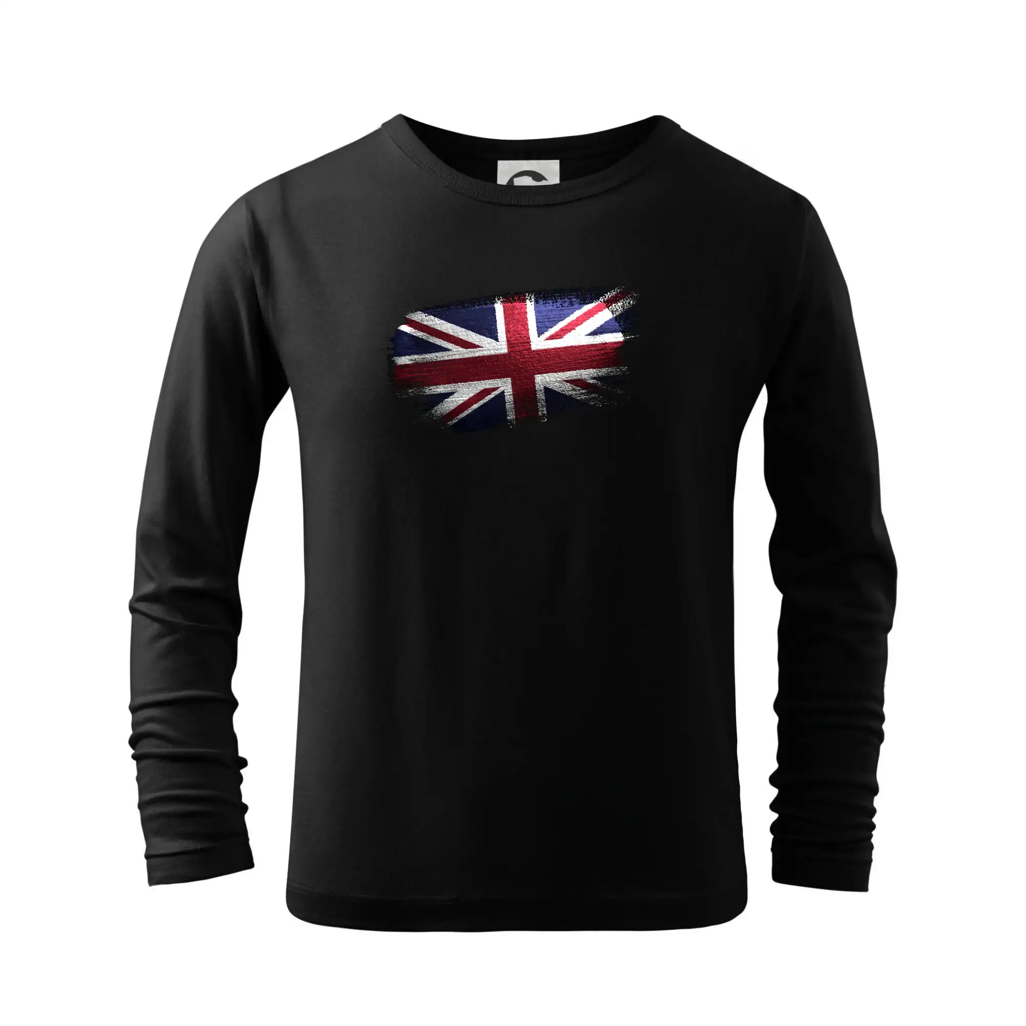 Tričká Anglicko - Britská vlajka ohryzené - Tričko detské Long Sleeve