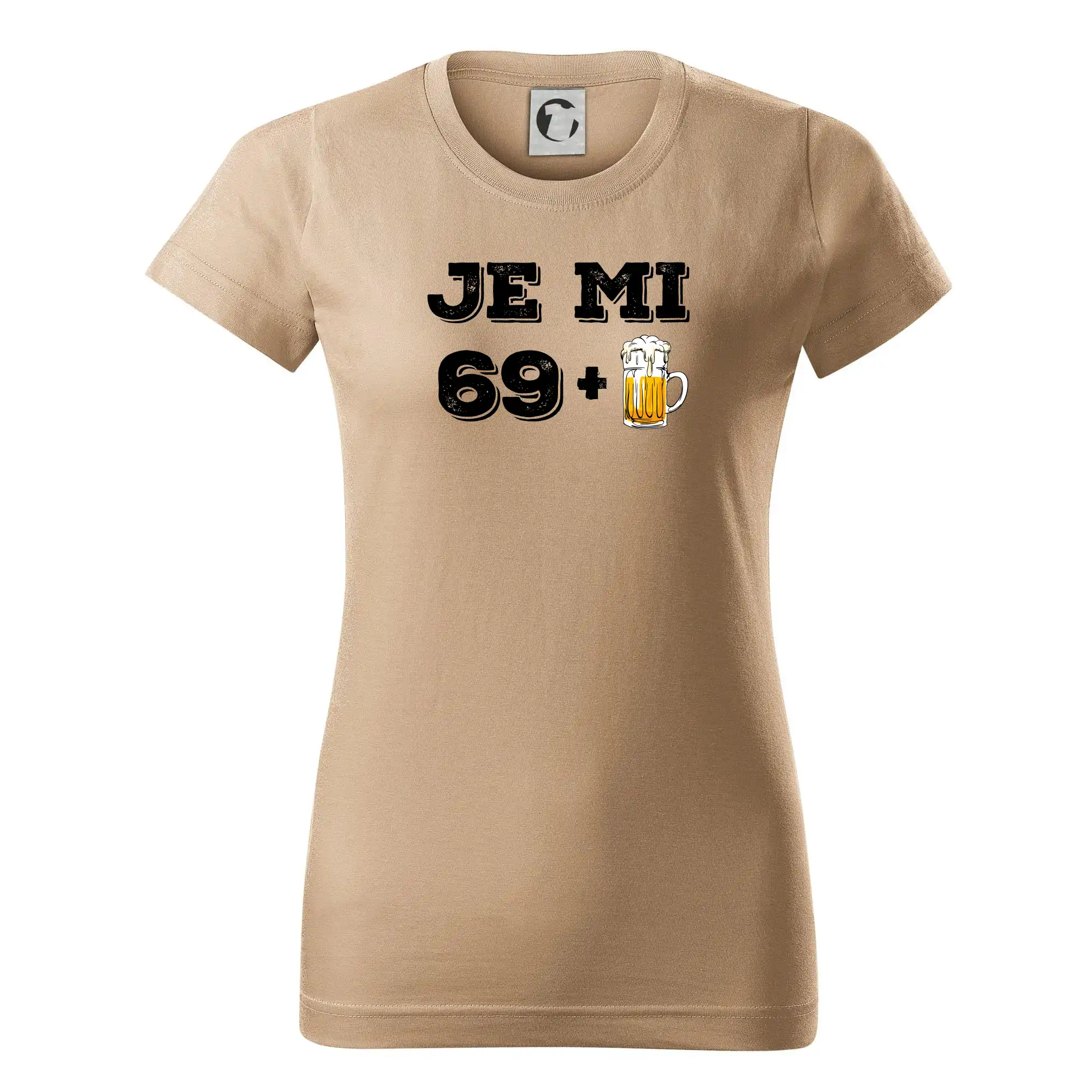 Tričká k narodeninám - Je mi 70 pivo - Dámske tričko basic - ľahko voľnejšie a dlhšie