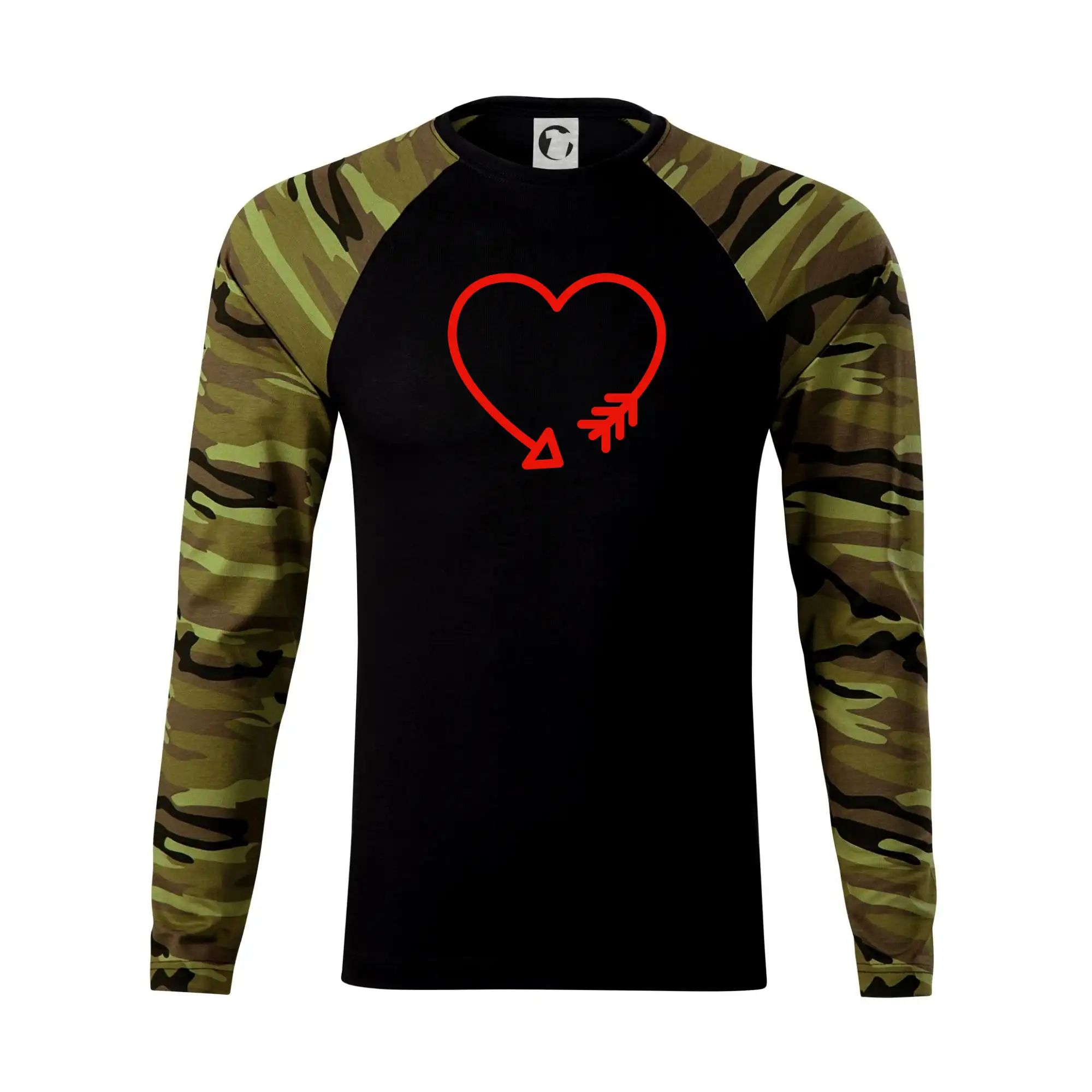 Tričká pre zamilovaných - Srdce šíp - Camouflage LS