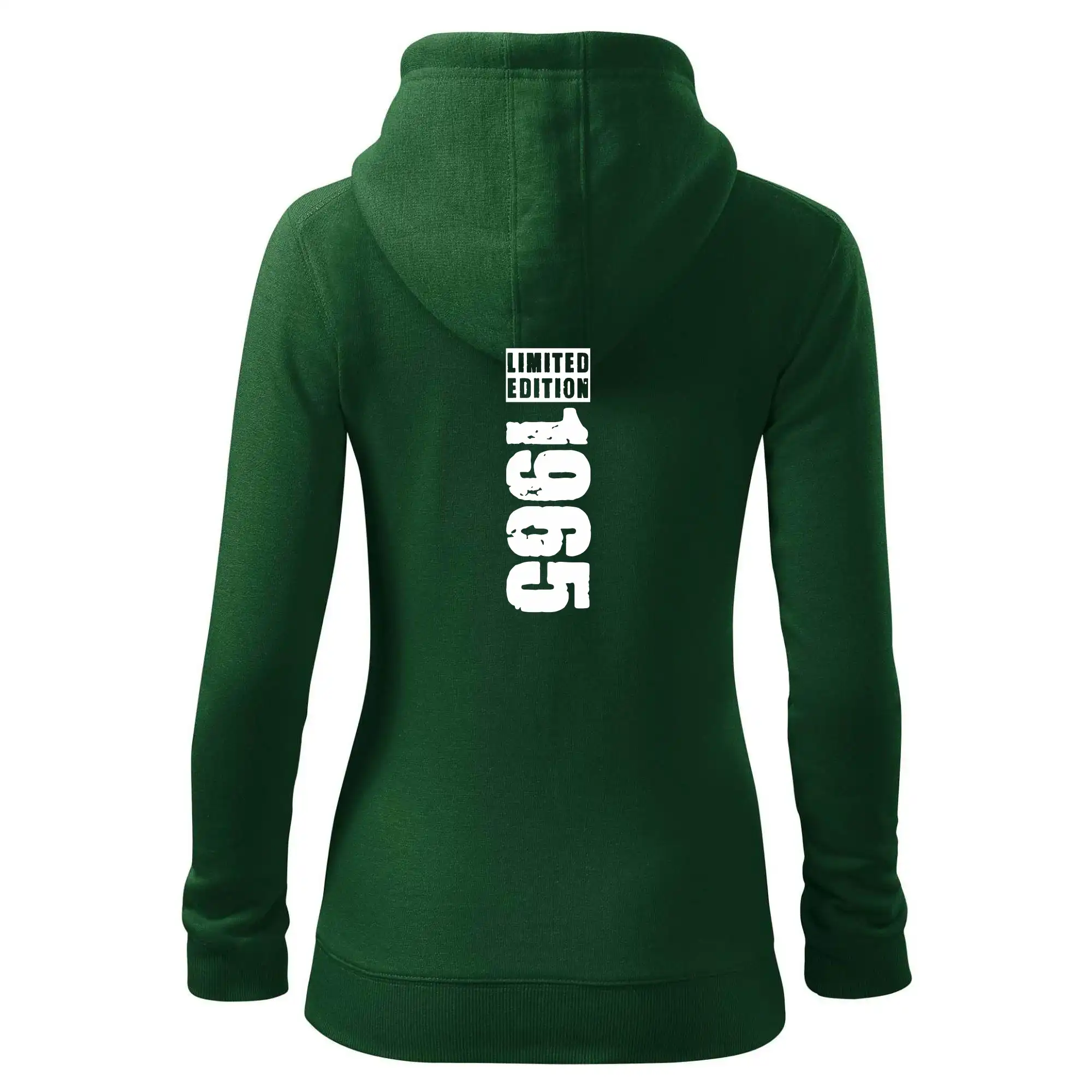 Tričká k narodeninám - Limited edition 1965 pruh - Mikina dámska trendy zipper s kapucňou