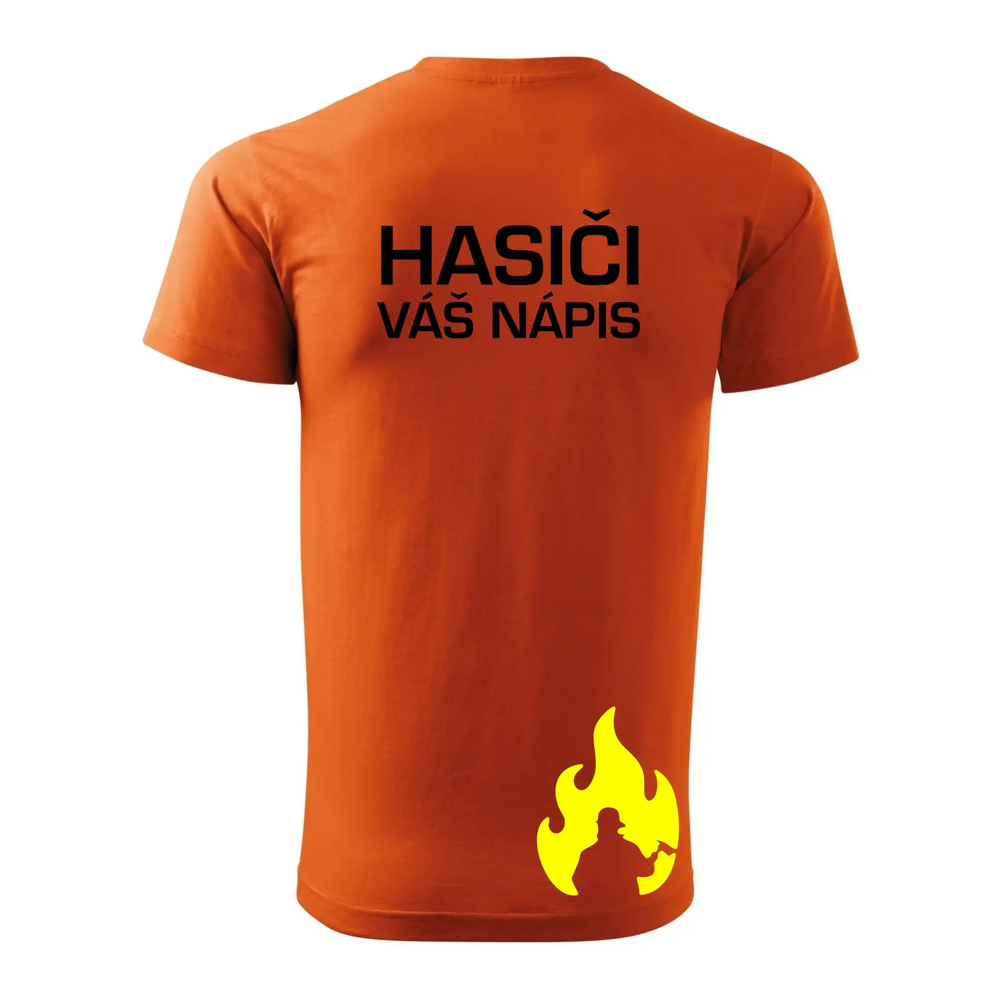 Hasič stojaci - nápis hasiči - Veľký nápis na chrbte