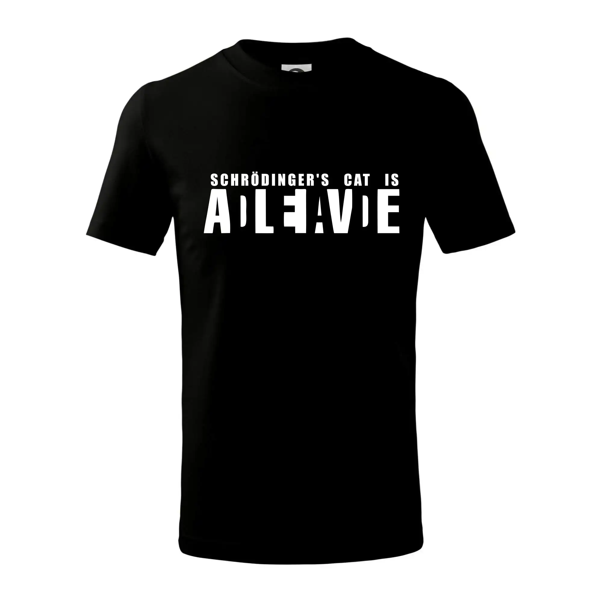 Grafické tričká - Schrödinger's Cat ADLEIAVDE - dead and alive - Tričko detské bavlnené